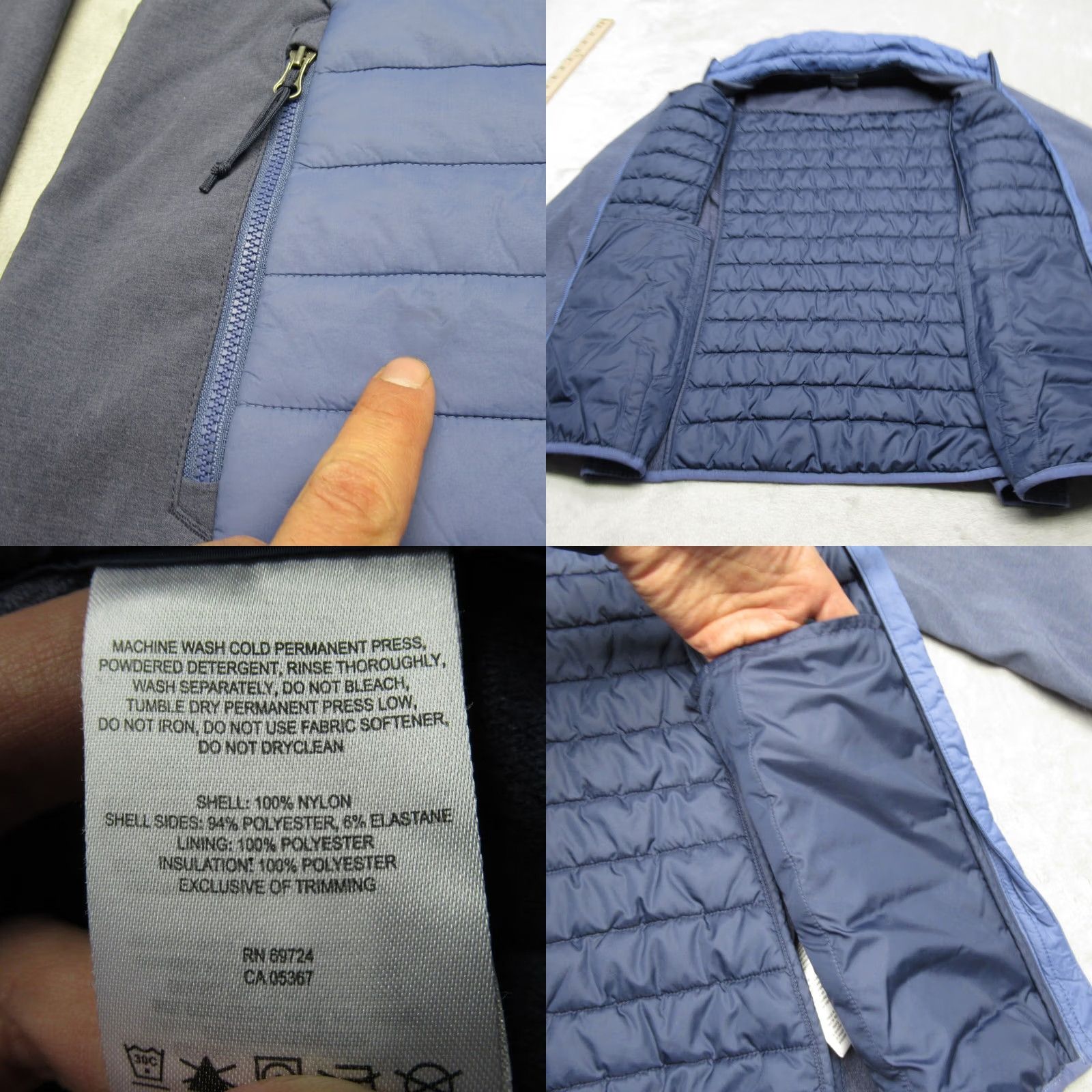Vintage Columbia Jacket Mens Medium Blue Full Zip Insulated Powder Lite Hybrid Puffer Size US M / EU 48-50 / 2 - 8 Thumbnail