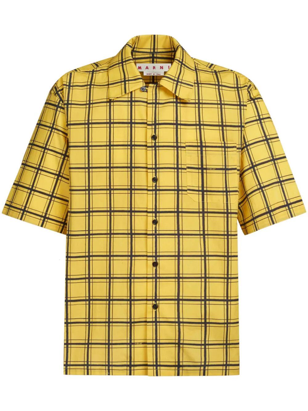 Marni o1w1db10824 Checked Shirt in Yellow Black Size US L / EU 52-54 / 3 - 1 Thumbnail