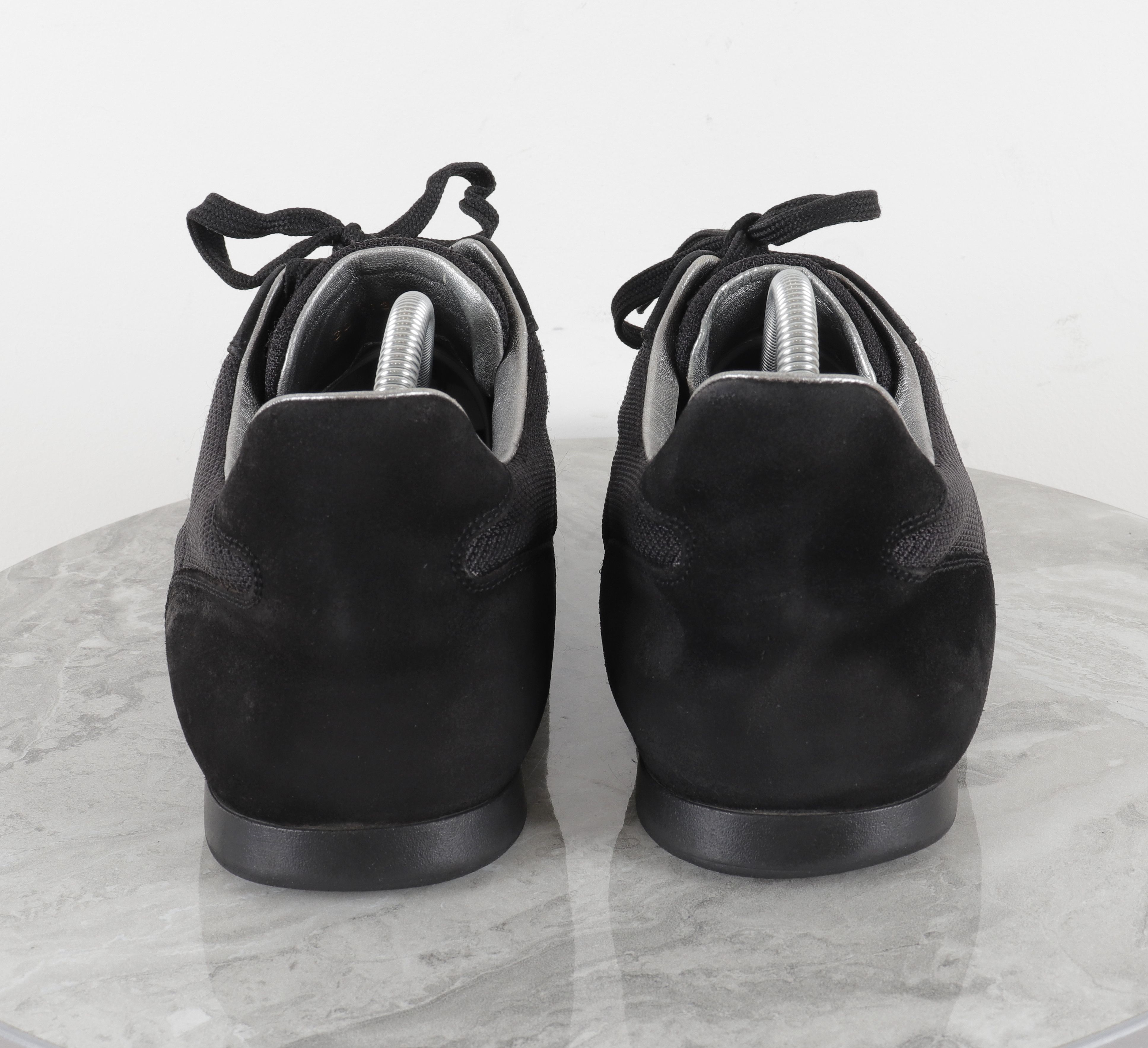 Louis Vuitton Louis Vuitton Big Logo Suede Mesh Black Sneakers Size US 8.5 / EU 41-42 - 3 Thumbnail