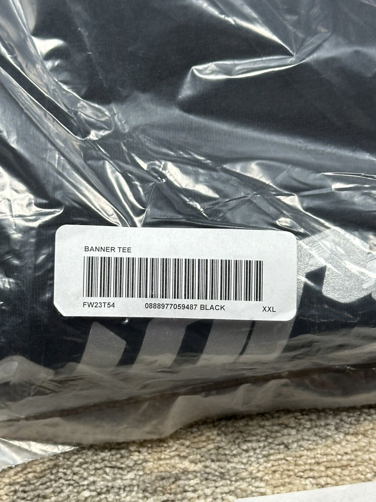 Supreme Supreme Banner Tee - Black - XXL - FW23 Size US XXL / EU 58 / 5 - 4 Thumbnail