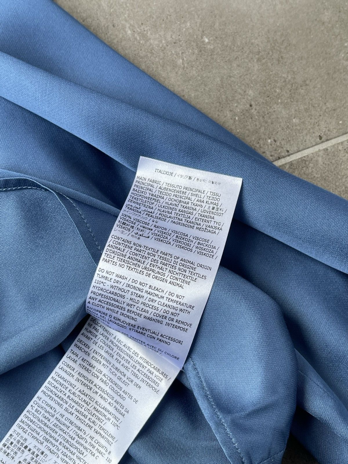Maison Margiela !DS! SS22 Maison Margiela Bow Blue Viscose Shirt Size L / US 10 / IT 46 - 23 Thumbnail