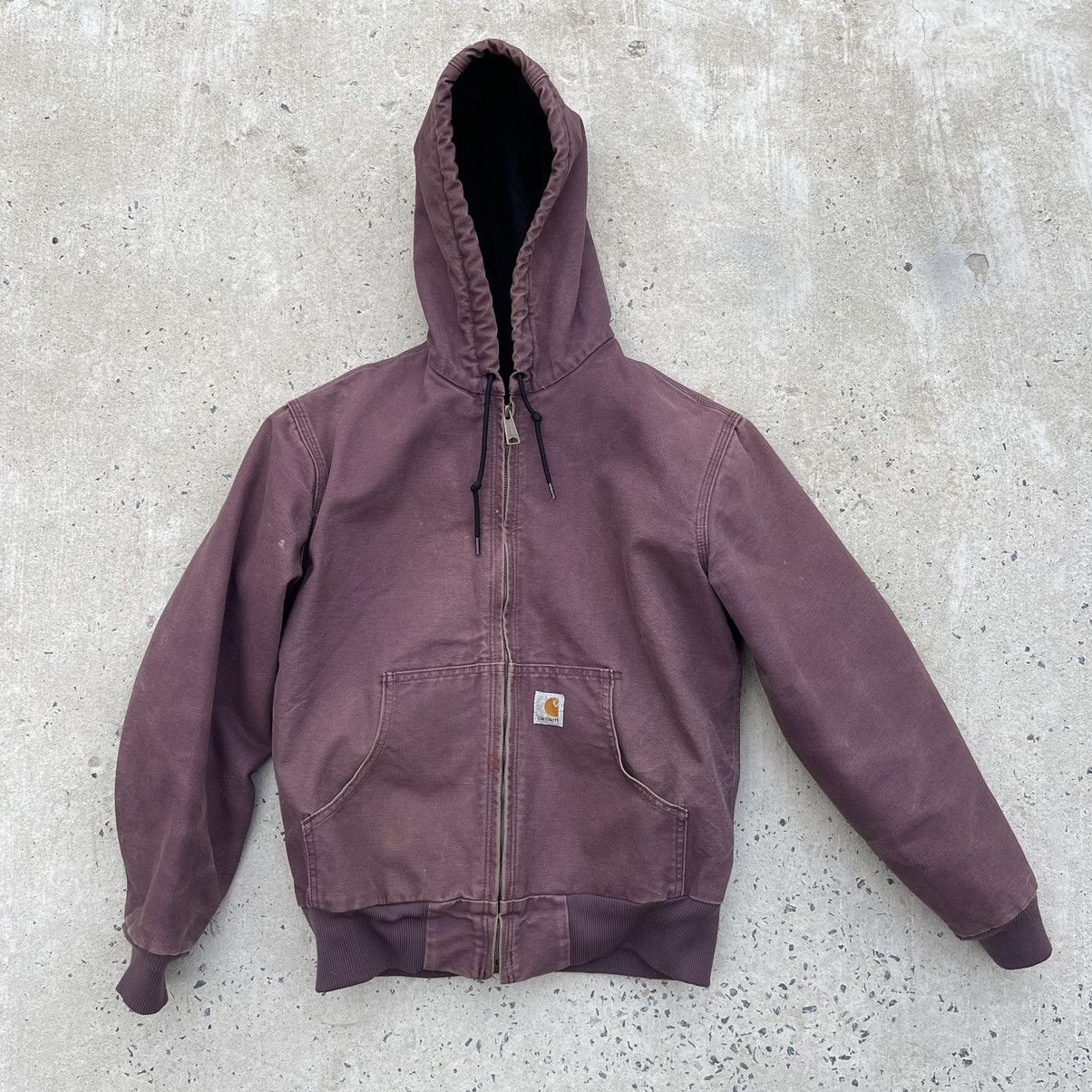 Carhartt Purple Vintage CARHARTT WOMENS J130 Hooded Jacket Size S / US 4 / IT 40 - 1 Thumbnail