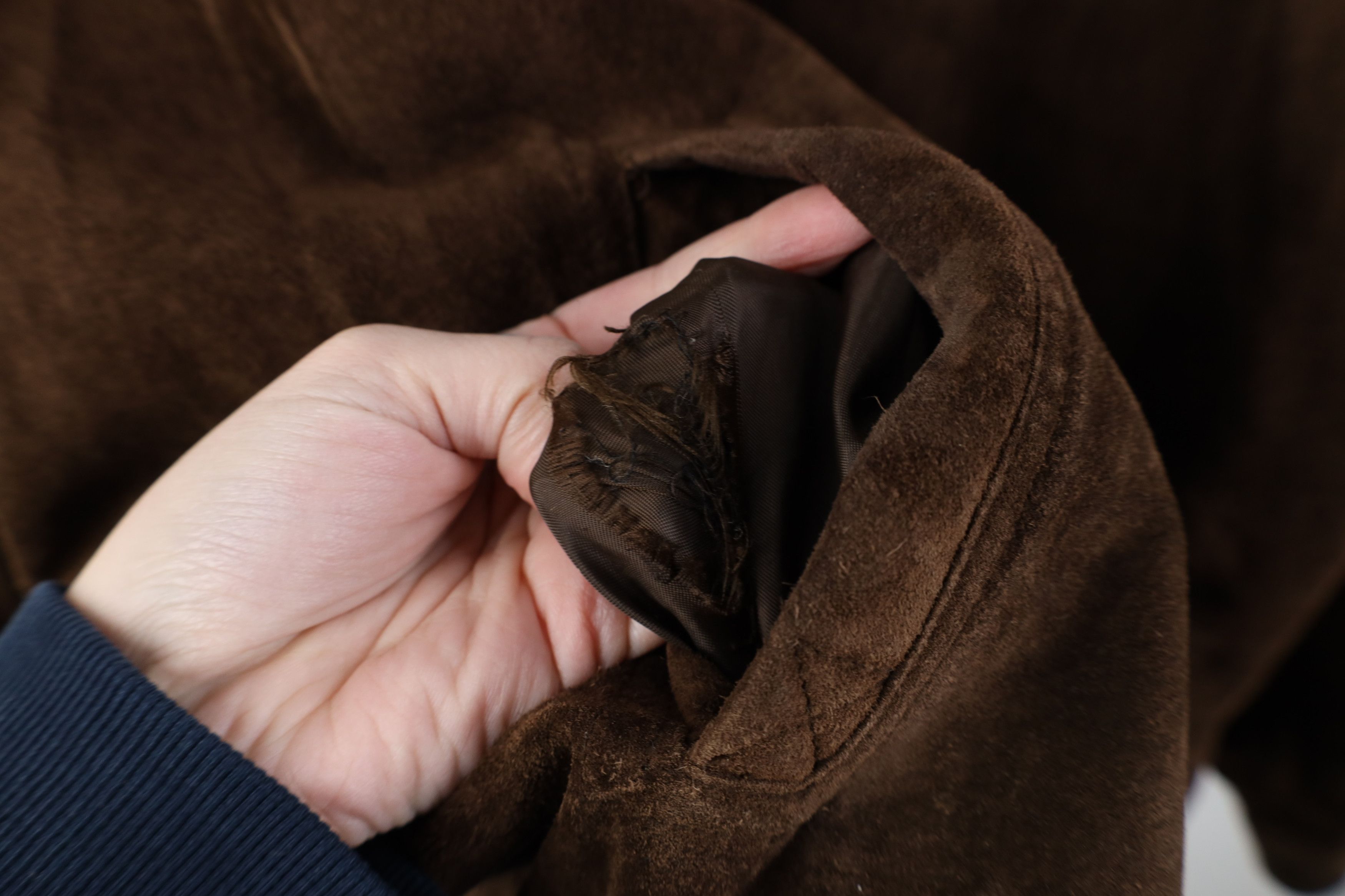 Vintage Vintage 90s Streetwear Suede Leather Bomber Jacket Brown Size US XL / EU 56 / 4 - 7 Thumbnail