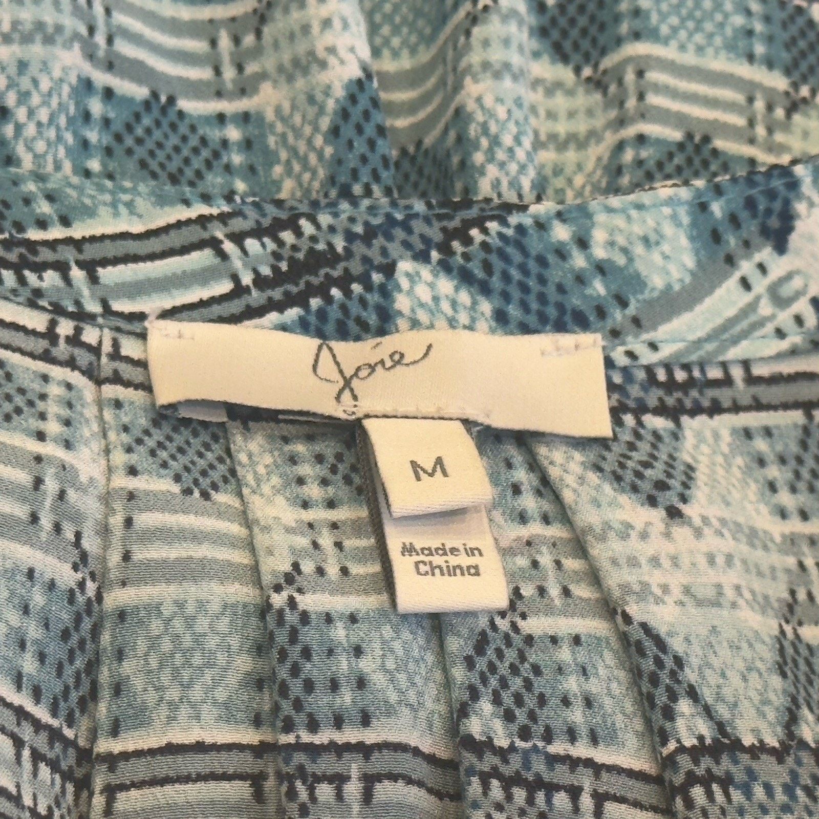Joie Joie Women's Geometric Sleeveless Silk Blouse Size Medium Size M / US 6-8 / IT 42-44 - 3 Thumbnail