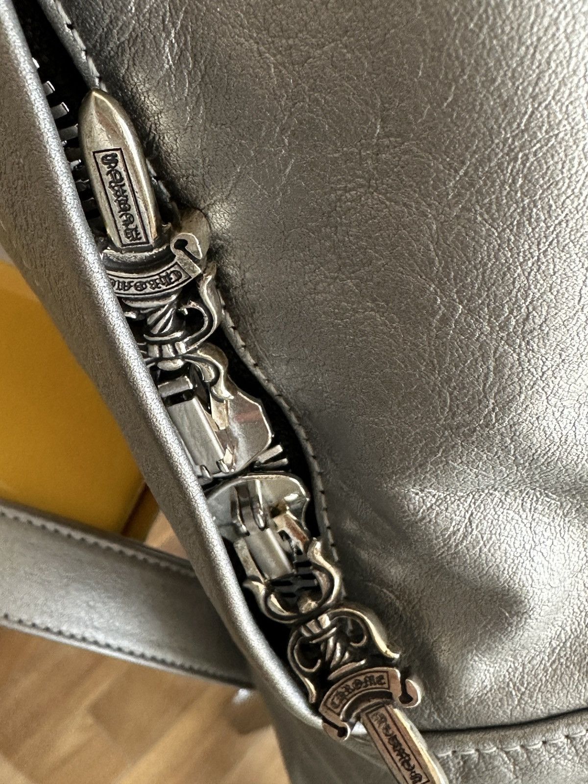 Chrome Hearts Chrome Hearts leather backpack in metalic silver Size ONE SIZE - 3 Thumbnail