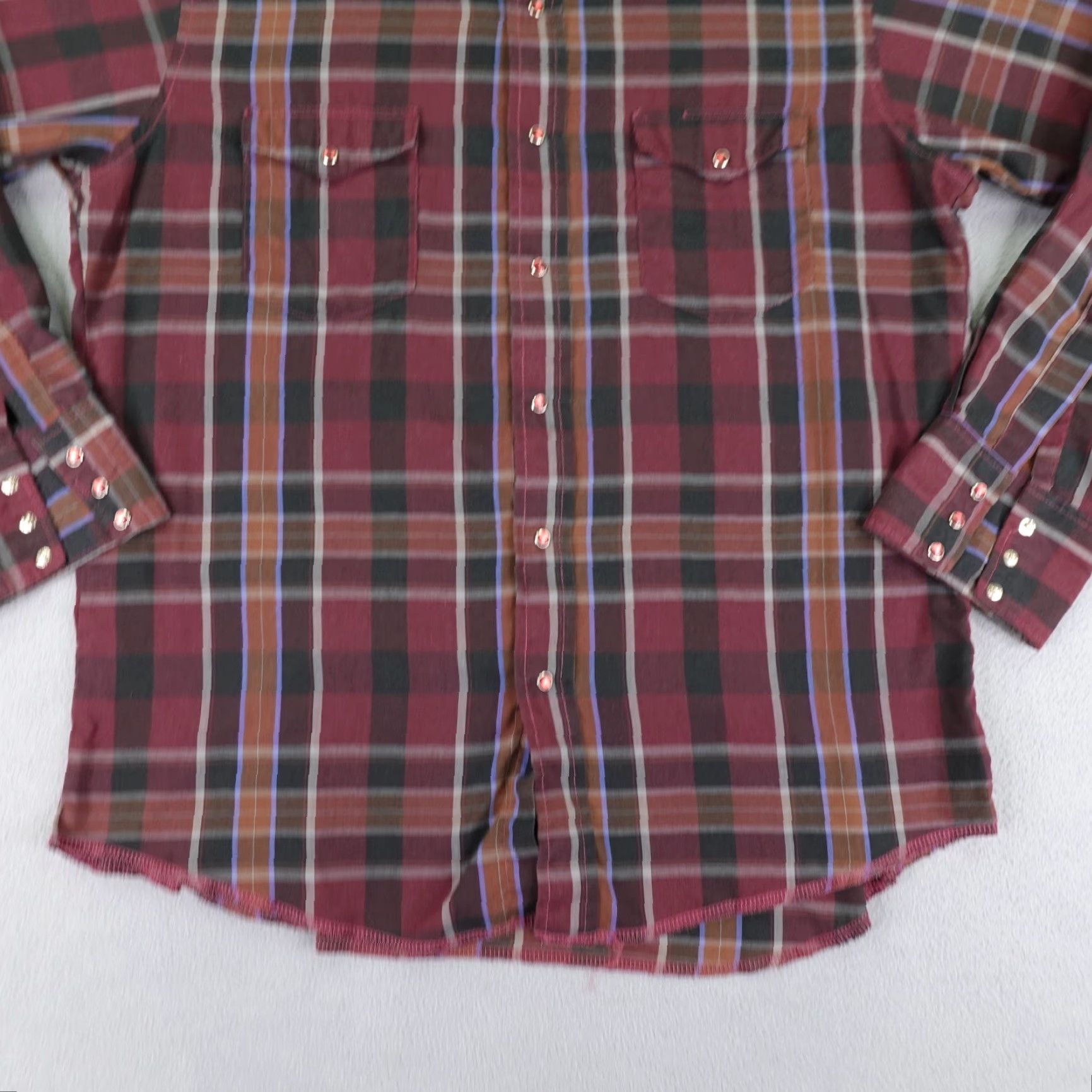Wrangler VINTAGE Wrangler Shirt Men Large Red Plaid Western Cowboy Pearl Snap Long Sleeve Casual Outdoor Size US L / EU 52-54 / 3 - 4 Thumbnail