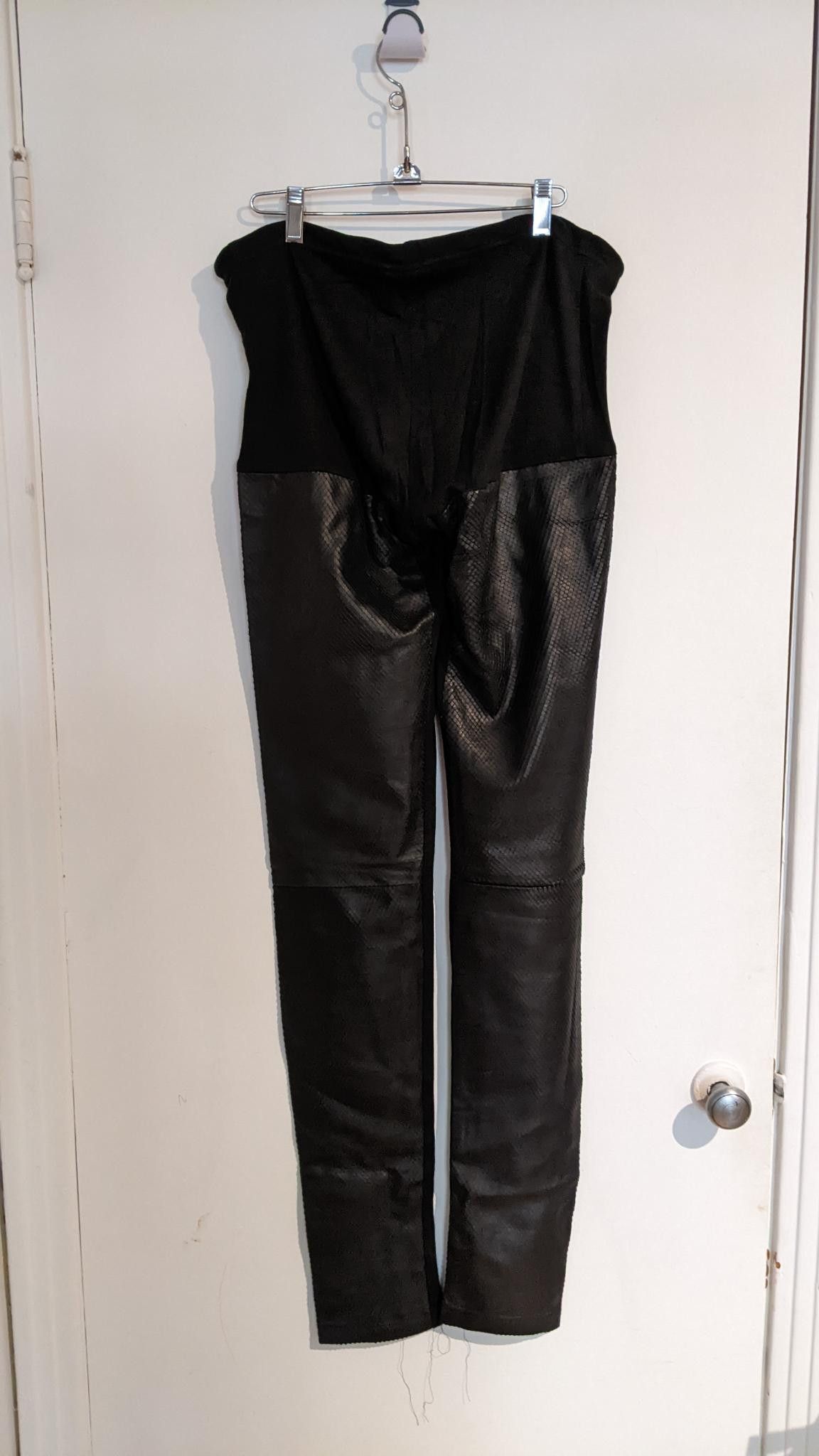 Ann Demeulemeester black pants leggings snake pattern Size 27" / US 4 / IT 40 - 3 Thumbnail