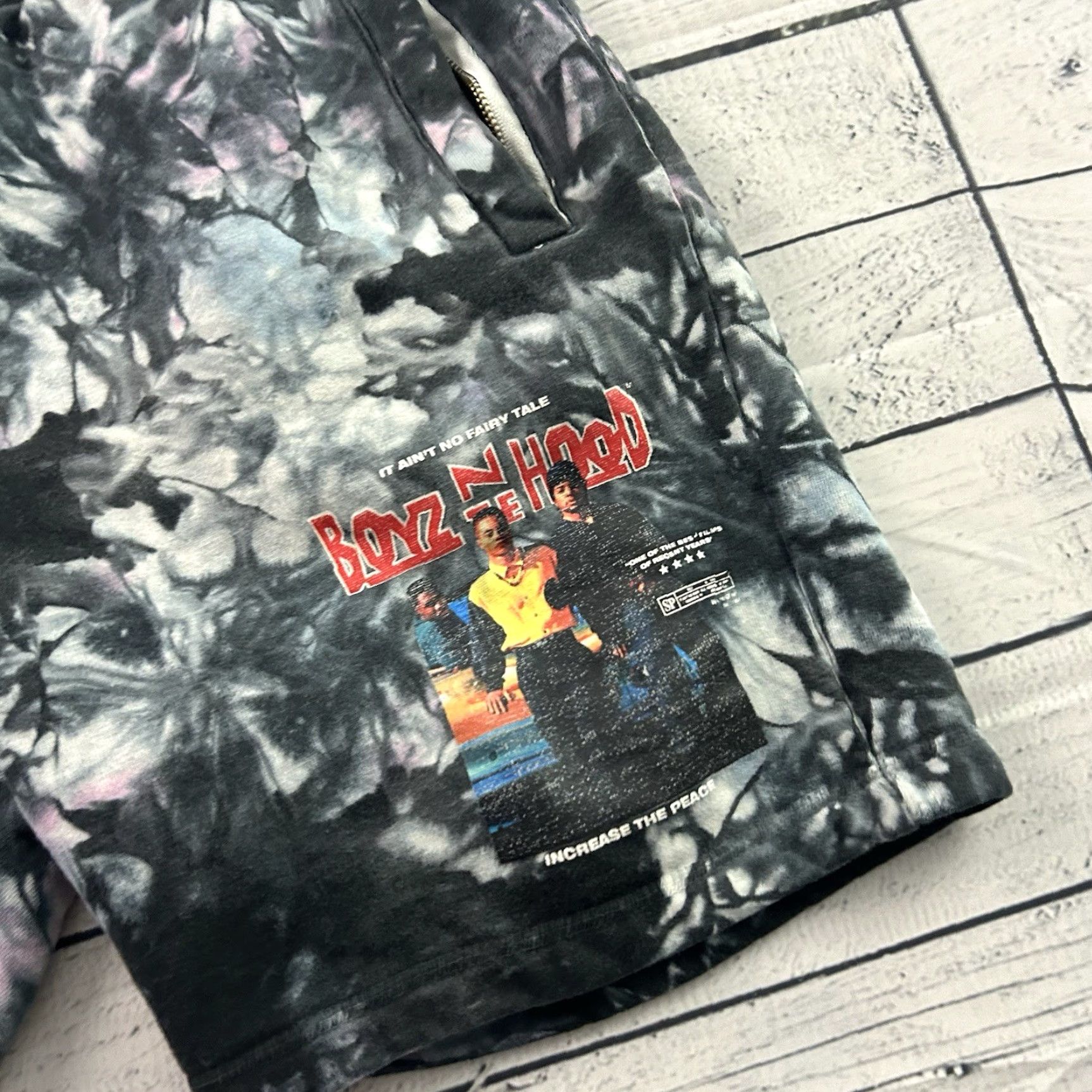 Palace Shoes Palace Tie Dye Pocket Zip Short Mens Medium Gray Sweat Shorts Size US 31 - 2 Thumbnail