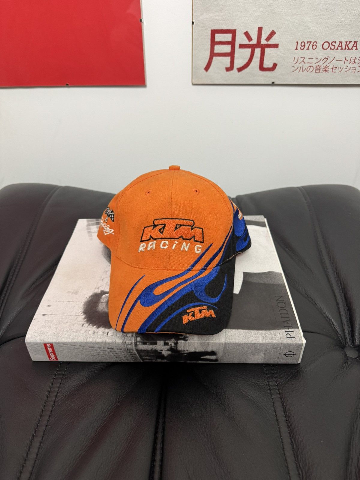 Vintage Vintage Y2k KTM Racing Flames Cap Hat Rare Orange Snapback Size ONE SIZE - 1 Thumbnail
