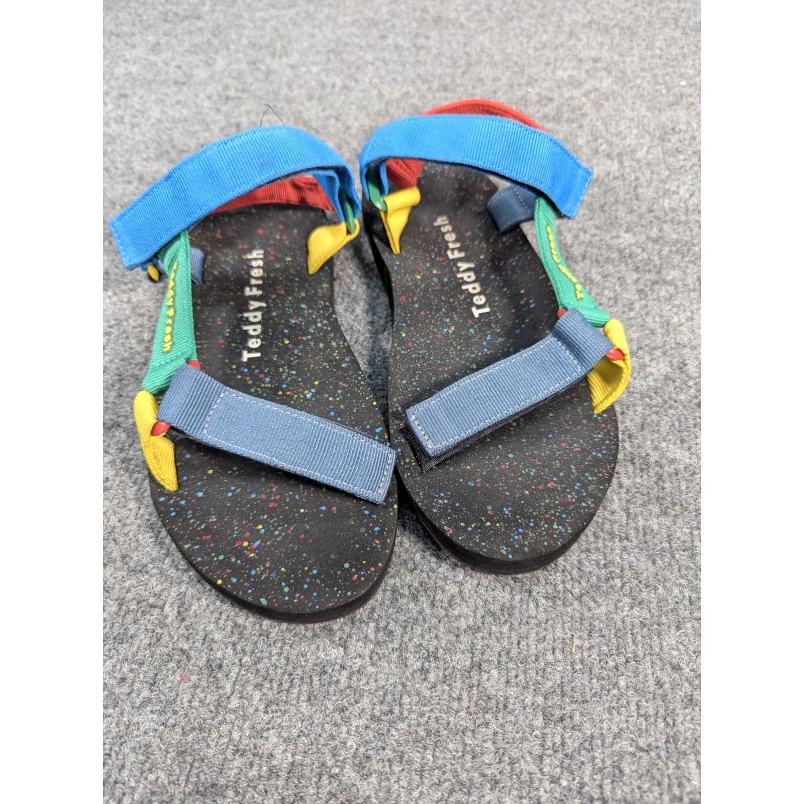 Teddy Fresh Combat Sandals Men Size 8 Multicolor Strap Slip-On Size ONE SIZE - 3 Thumbnail