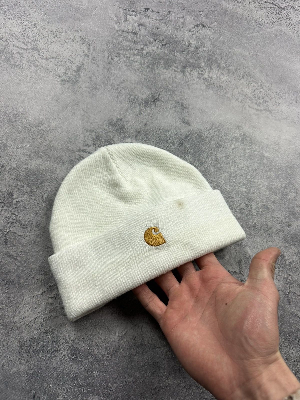Carhartt Wip Carhartt Chase Beanie Hat Vintage Y2K Embroidered Logo Cap Size ONE SIZE - 2 Thumbnail