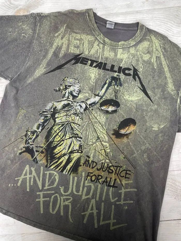 Metallica Vintage Metallica And Justice for All AOP T-Shirt 00s Rock Size US XL / EU 56 / 4 - 3 Thumbnail