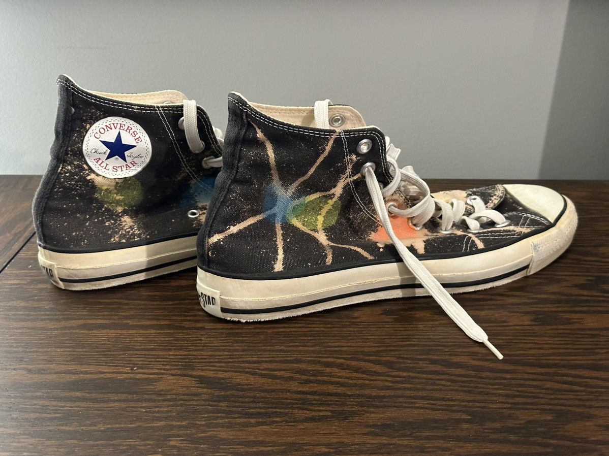 Vintage Converse Paint Splatter High Top Sneakers 80s Black