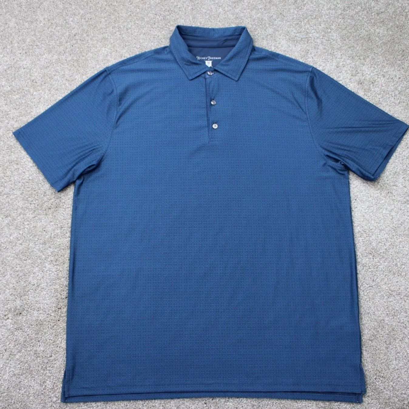 Vintage Hickey Freeman Polo Shirt Mens Large Blue Polyester Stretch S/S Pullover Polo Shirt Mens Large Blue Polyester Stretch S/S Pullover Size US L / EU 52-54 / 3 - 2 Thumbnail