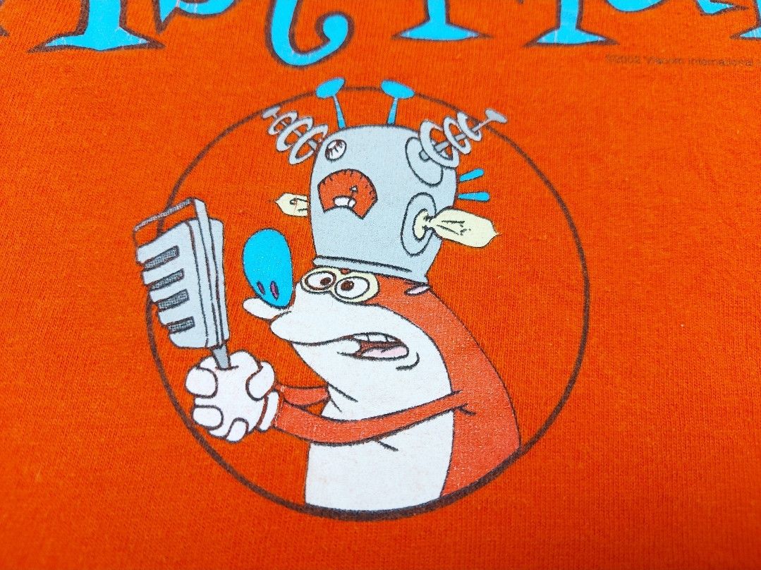 Anime × Cartoon Network × Vintage Vintage 2002 Y2K Ren & Stimpy Calling Powdered Toast Man TEE Size US L / EU 52-54 / 3 - 5 Thumbnail