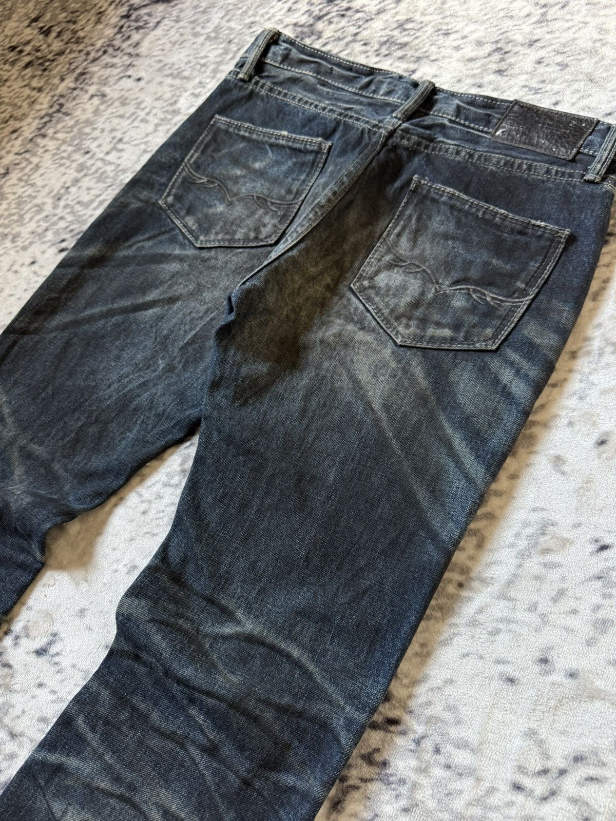 GOSTAR DE FUGA Fuga Japan Shadow Wash Coated Claw Mark Flared Jeans Size US 30 / EU 46 - 15 Thumbnail