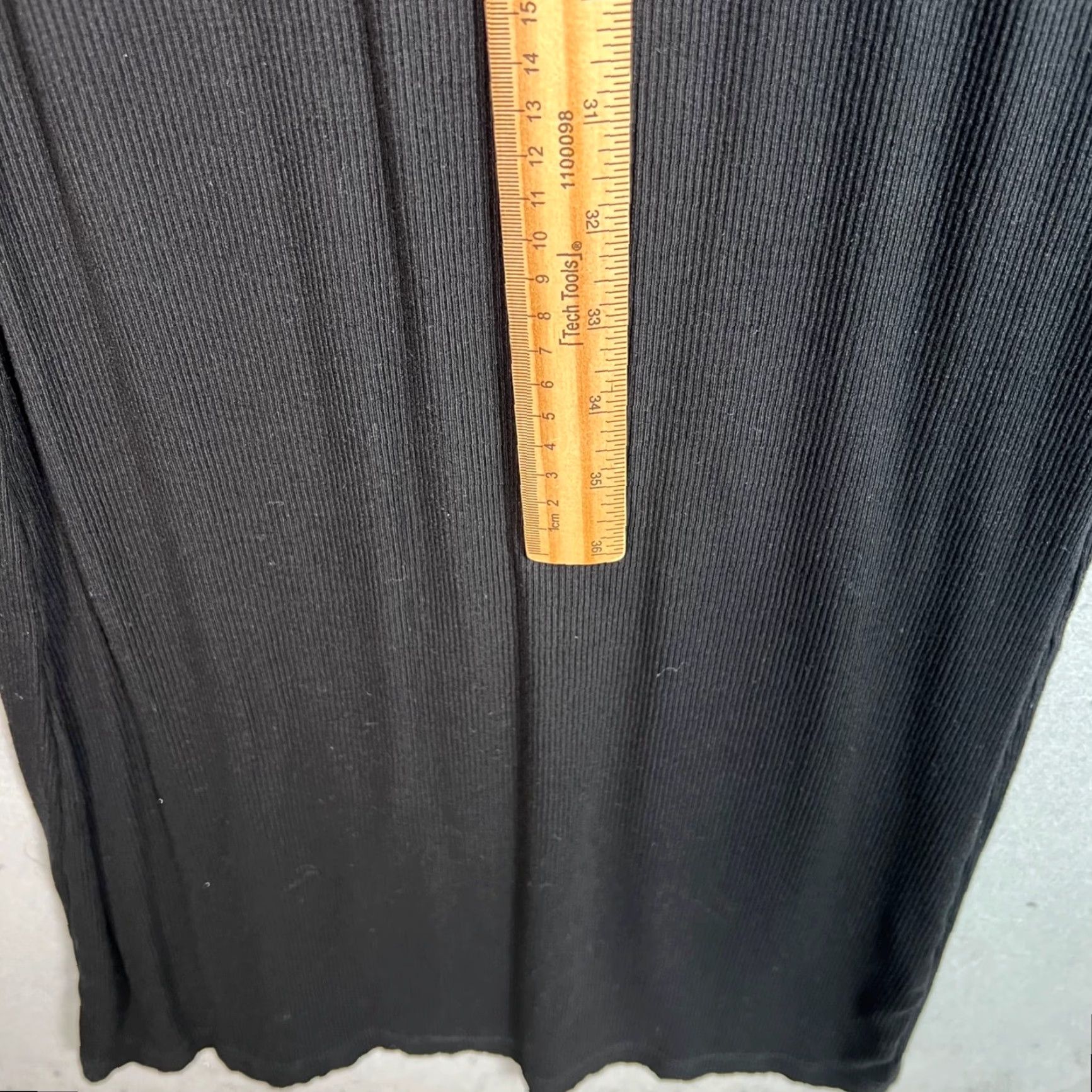 Sandy Liang Sandy Liang Black Ribbed Cut-Out Maxi Dress Sleeveless Adult Medium Womens Size M / US 6-8 / IT 42-44 - 7 Thumbnail