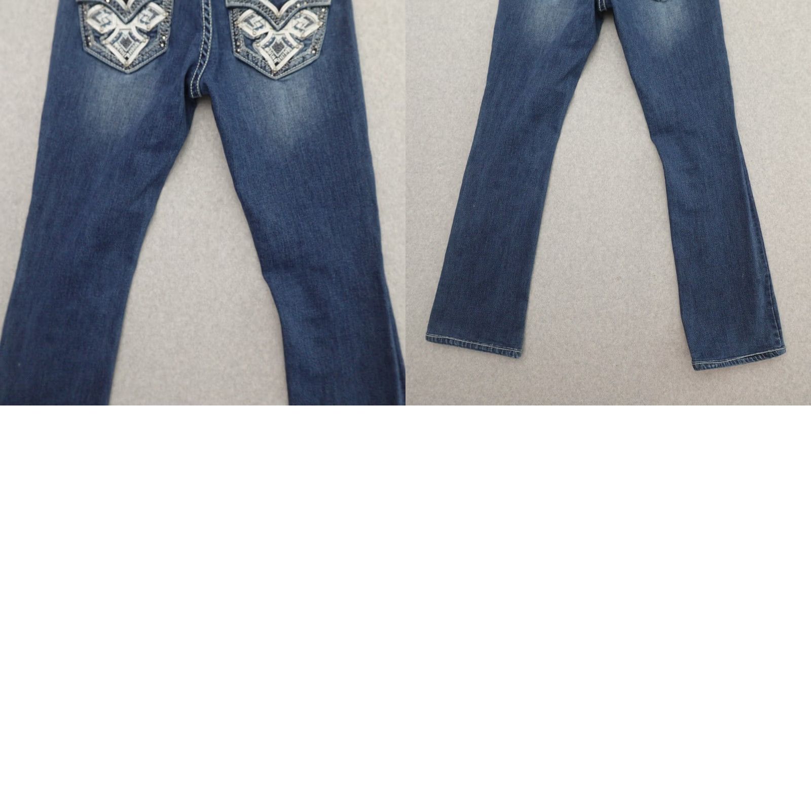 Grace in LA Grace in LA Jeans Bootcut Denim Blue Pockets Embroidered 27 (27X28) Womens Jeans Size 27" / US 4 / IT 40 - 10 Thumbnail