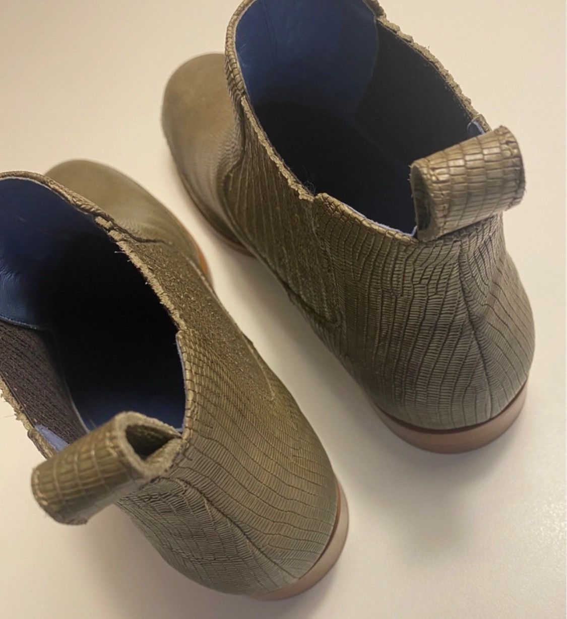 Quercioli Ankle boots in embossed lizard print leather Size US 9.5 / EU 42-43 - 9 Thumbnail