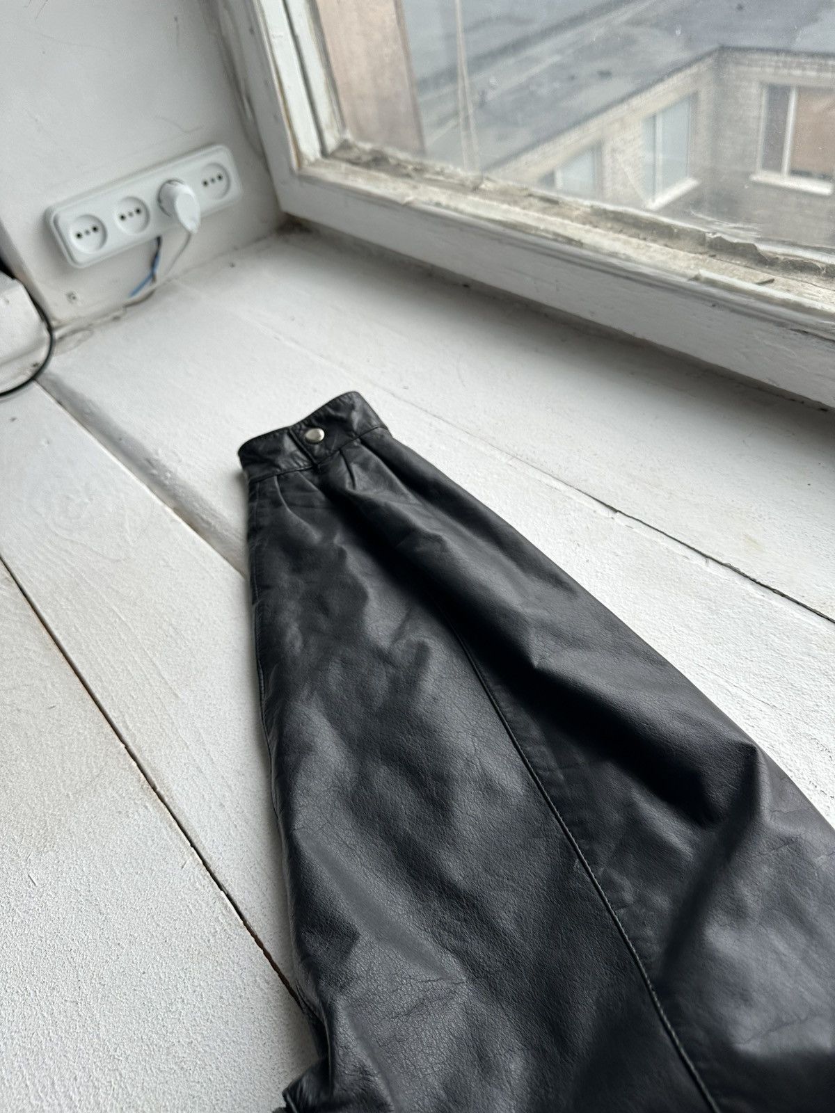 Other 🚨VNTG LEATHER JACKET AVANT GARDE ASYMMETRICAL BLACK MOTO Size US XL / EU 56 / 4 - 16 Thumbnail