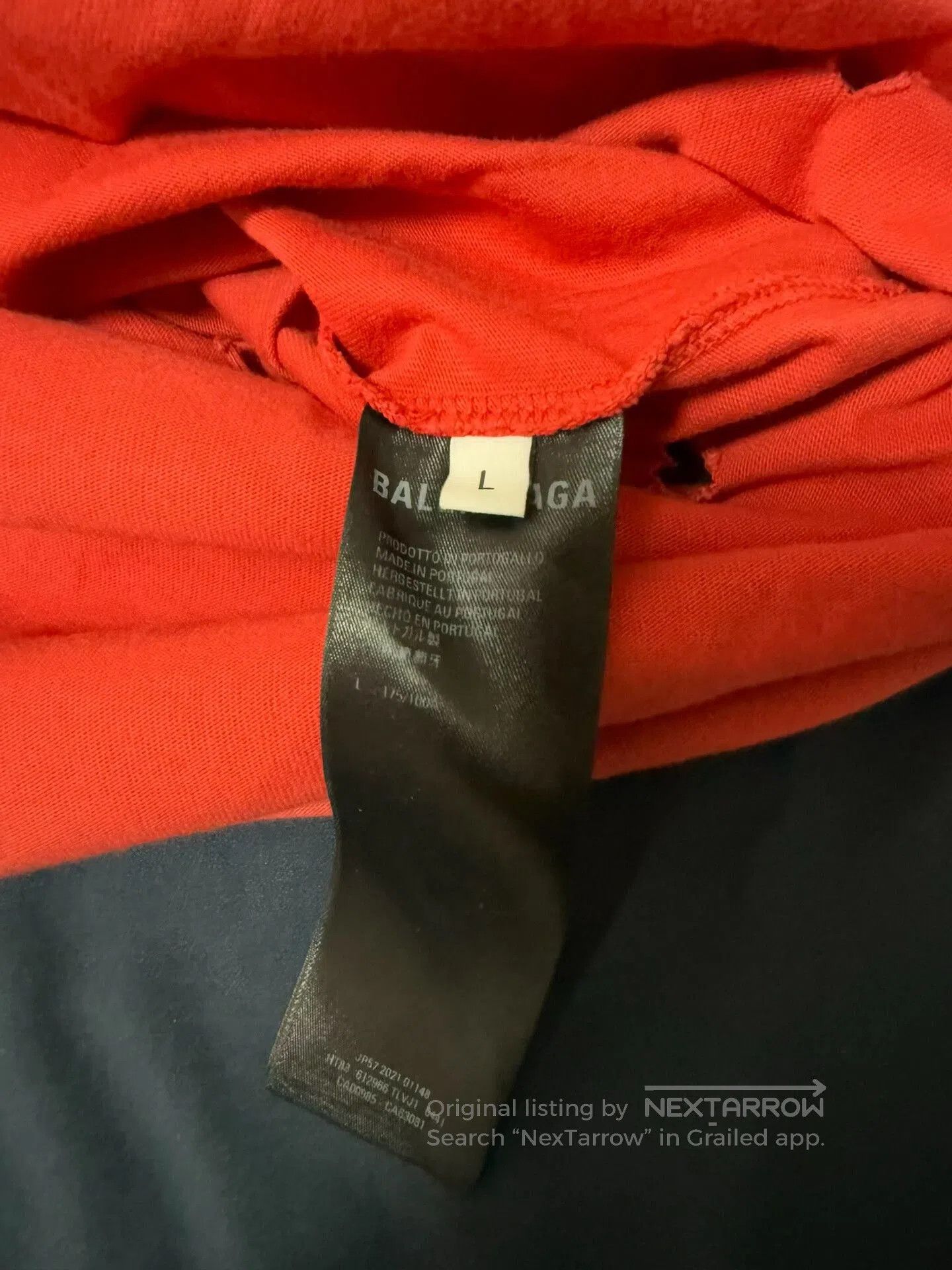 Balenciaga balenciaga red distressed oversized t-shirt. Size US L / EU 52-54 / 3 - 4 Thumbnail
