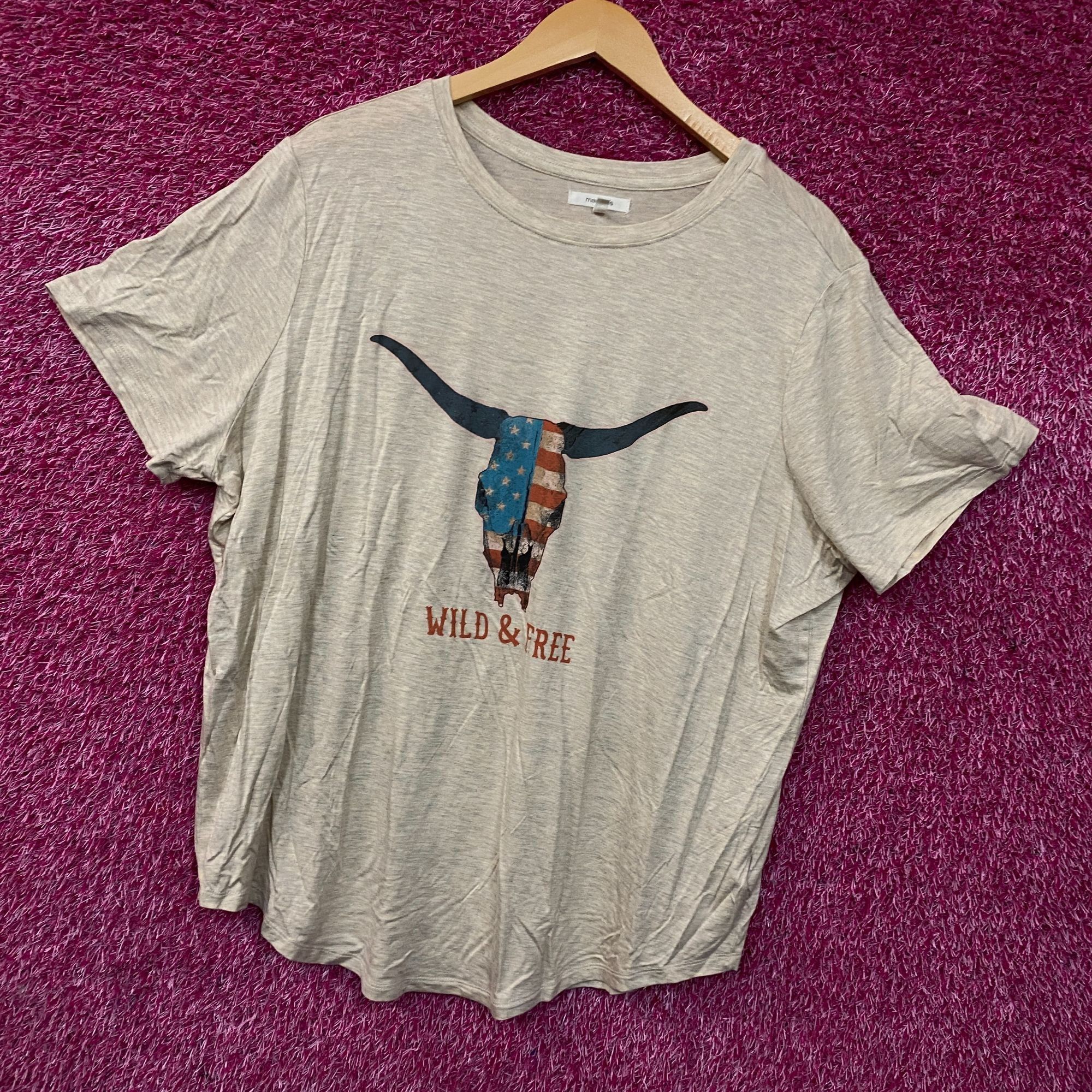 Other Maurices Americana Wild & Free Graphic T-Shirt 1X Size XL / US 12-14 / IT 48-50 - 3 Thumbnail