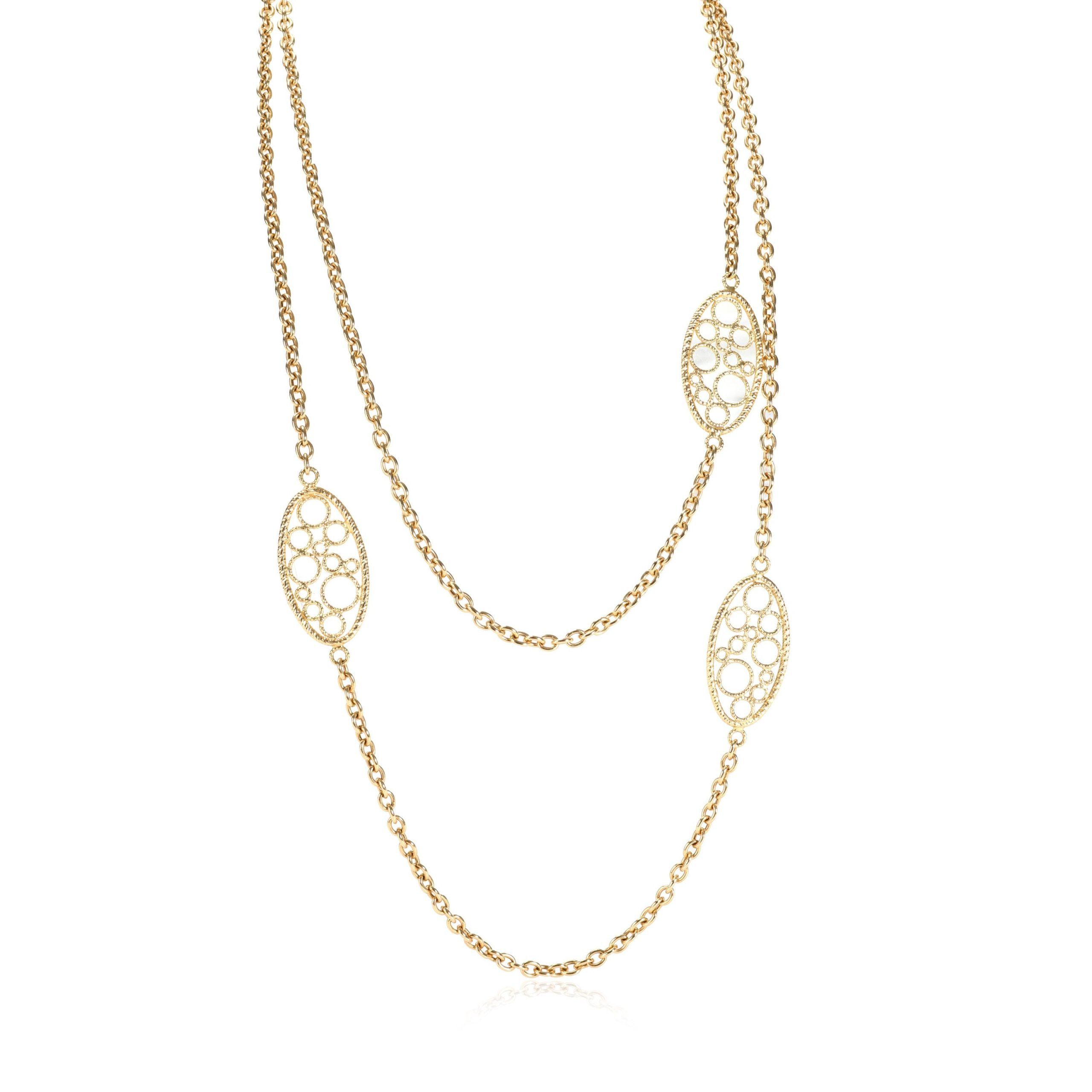 image of Tiffany Co Roberto Coin Bollicine Necklace In 18K Yellow Gold, Women's