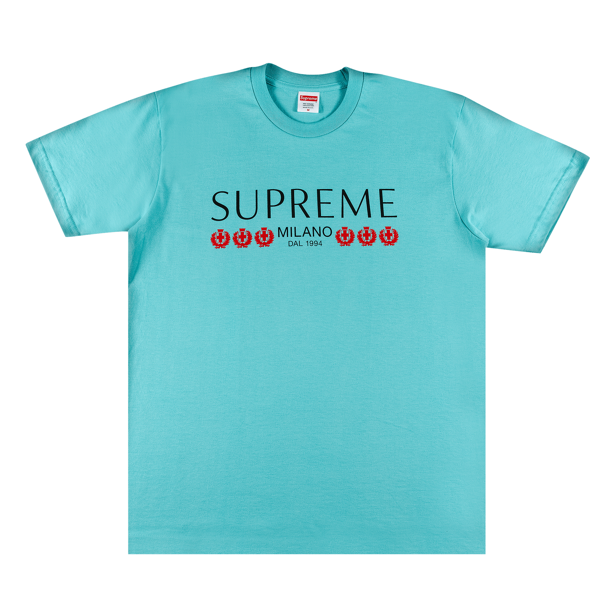 image of Supreme Milano Tee Light Teal, Men's (Size Medium)