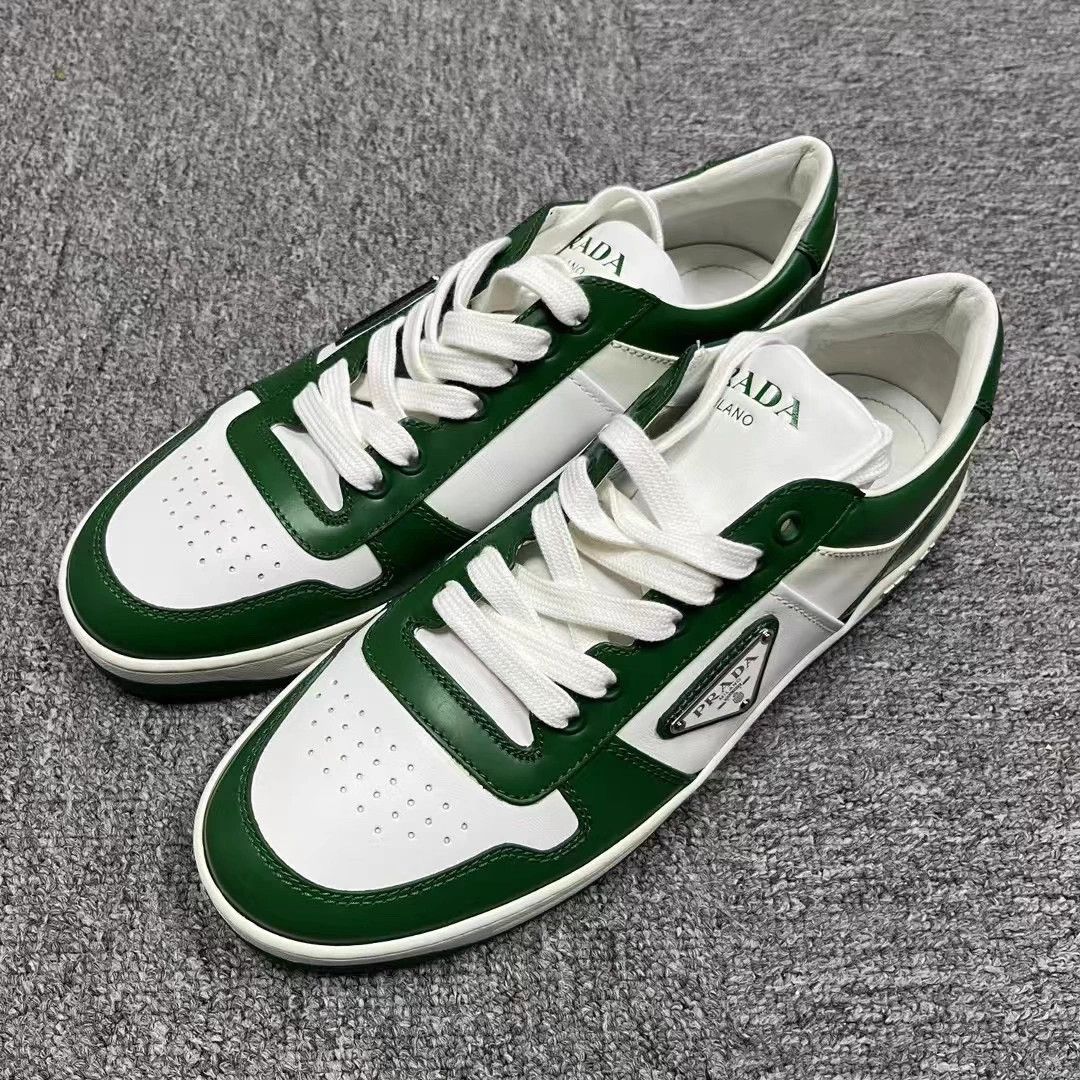 Prada Prada White Green Low-Top Sneakers Size 40 Size US 7 / EU 40 - 1 Thumbnail