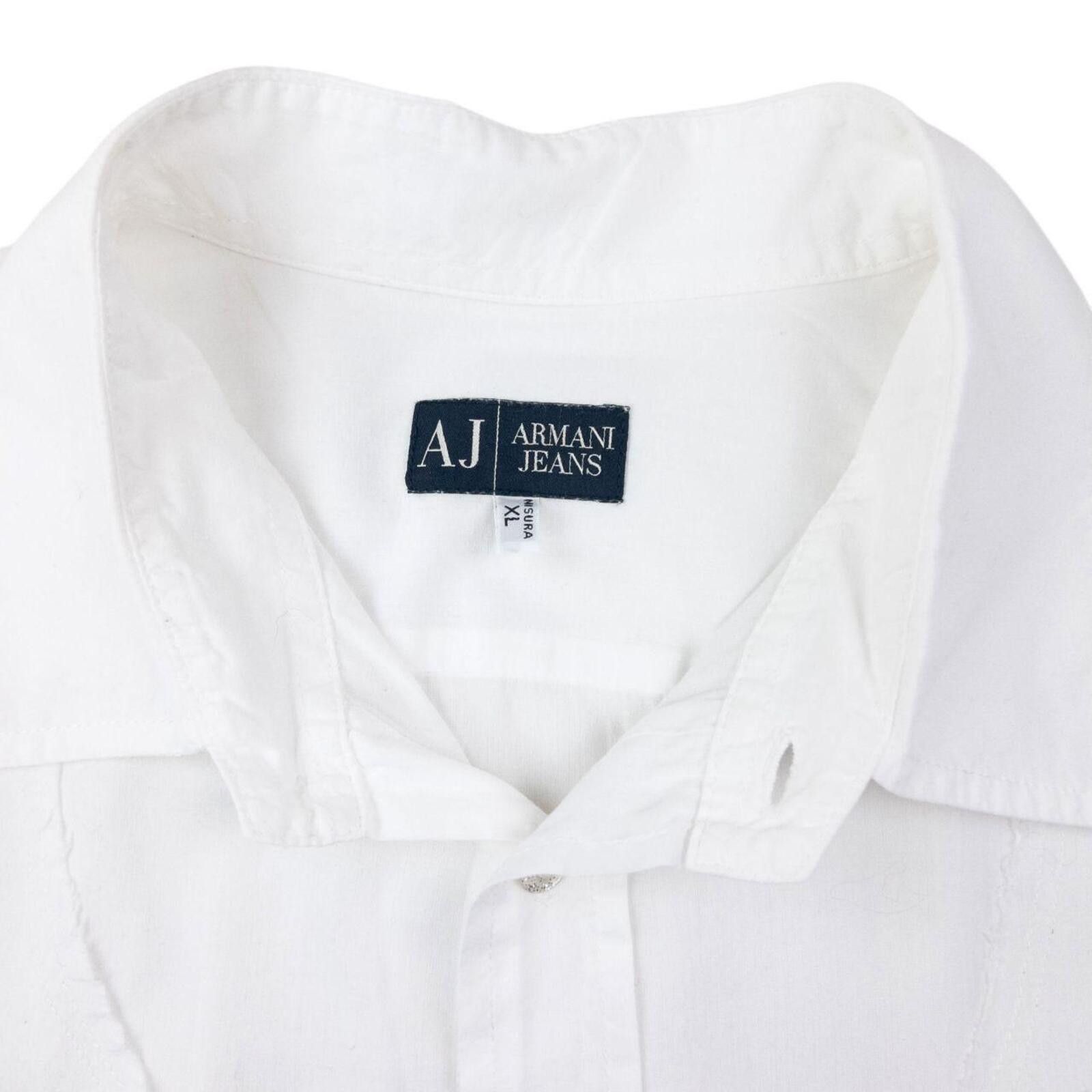 Armani Vintage 2000s Armani Jeans Patchwork Sun LongSleeve Shirt XL Size US XL / EU 56 / 4 - 3 Thumbnail