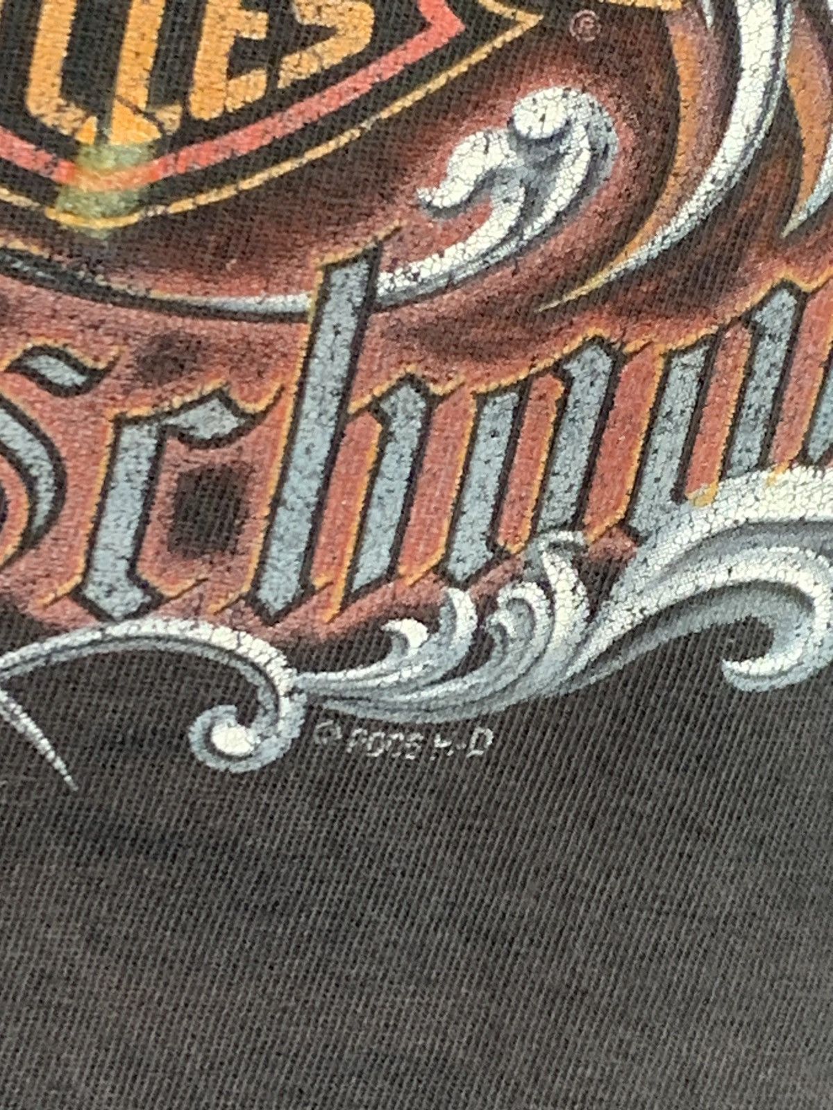 Harley Davidson *RARE* Vintage Harley Davidson Flame Wings Biker Art T-Shirt Size US XL / EU 56 / 4 - 5 Thumbnail