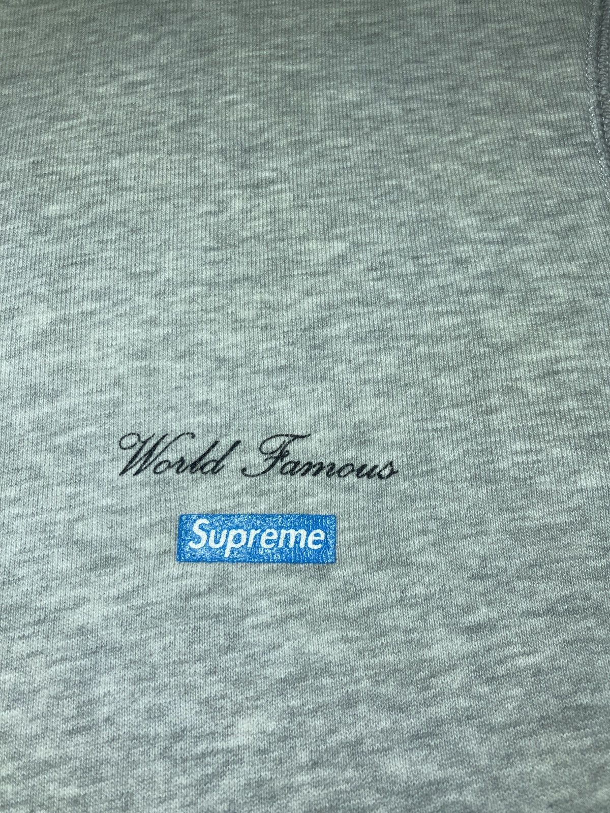Supreme 2008 Supreme World Famous Box Logo Reverse Back Blue Sweater Size US M / EU 48-50 / 2 - 7 Thumbnail