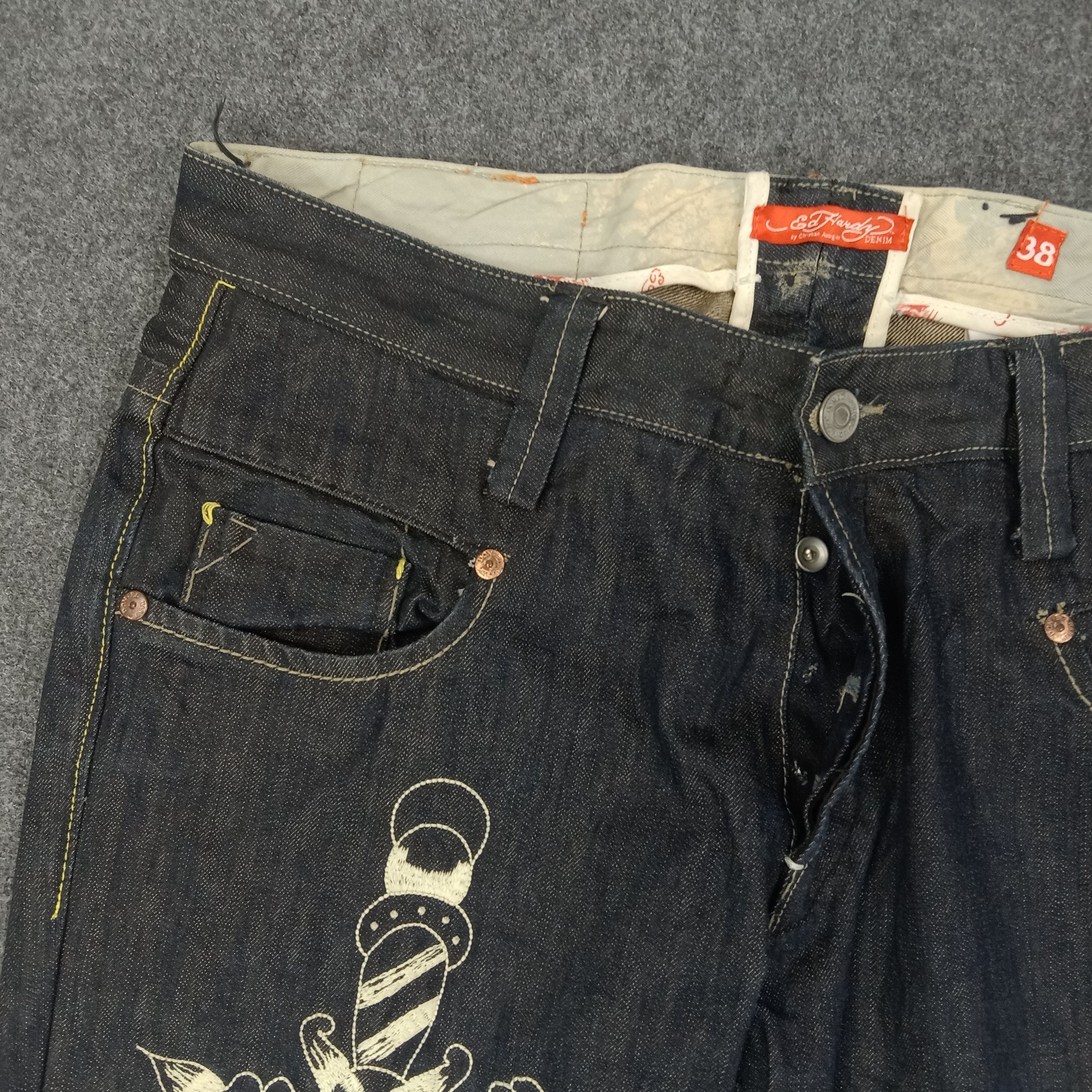 Ed Hardy Ed Hardy by Christian Audigier American Denim Jeans C258N15 Size US 38 / EU 54 - 3 Thumbnail