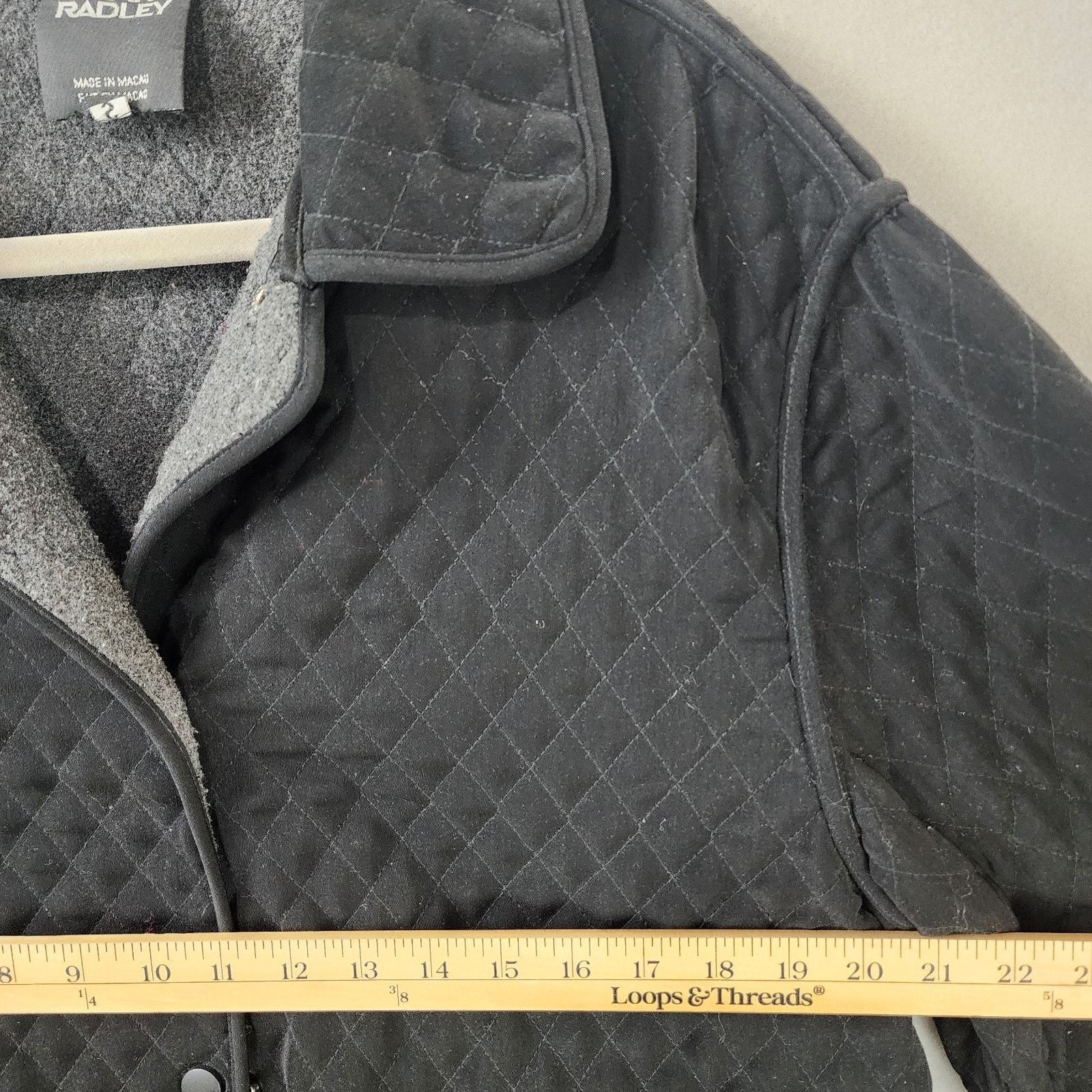 Other Hilary Radley Black Quilted Coat Women Small Snap Closure Size S / US 4 / IT 40 - 4 Thumbnail