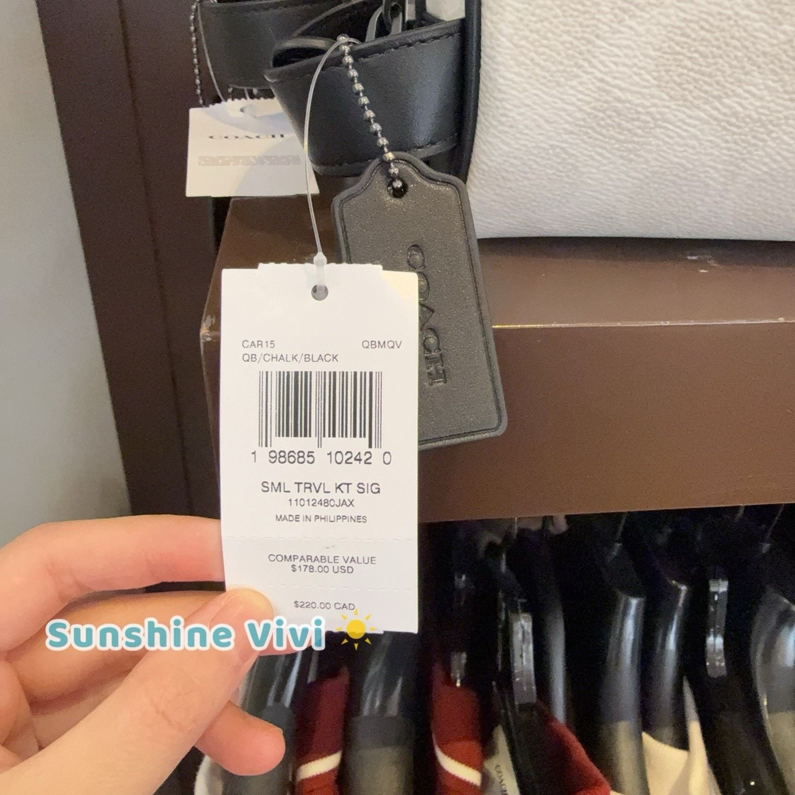 Coach NWT Coach Small Travel Kit Gunmetal/Chalk/Black CAR15 Size ONE SIZE - 2 Thumbnail