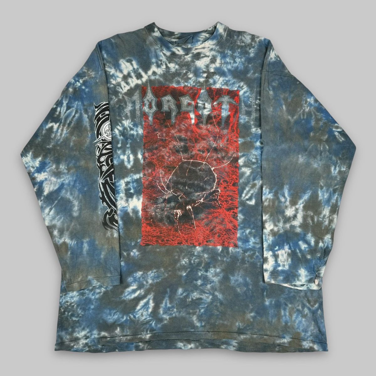 Band Tees Vintage 1993 Morgoth ‘Odium’ Metal Rare Tie Dye LS T Shirt Size US XXL / EU 58 / 5 - 2 Thumbnail