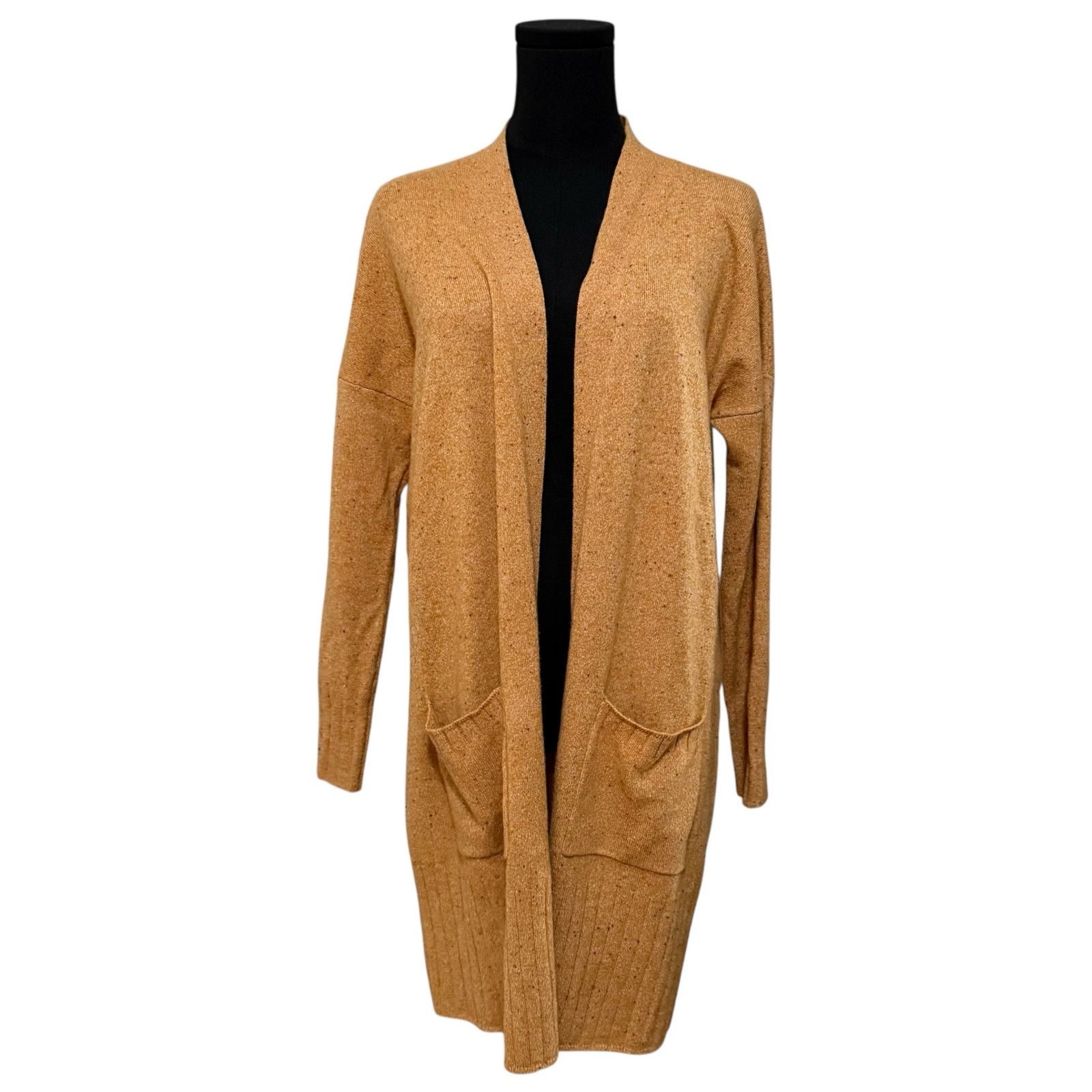 Garnet Hill Enid Patch Pocket Cashmere Cardigan Sweater XS