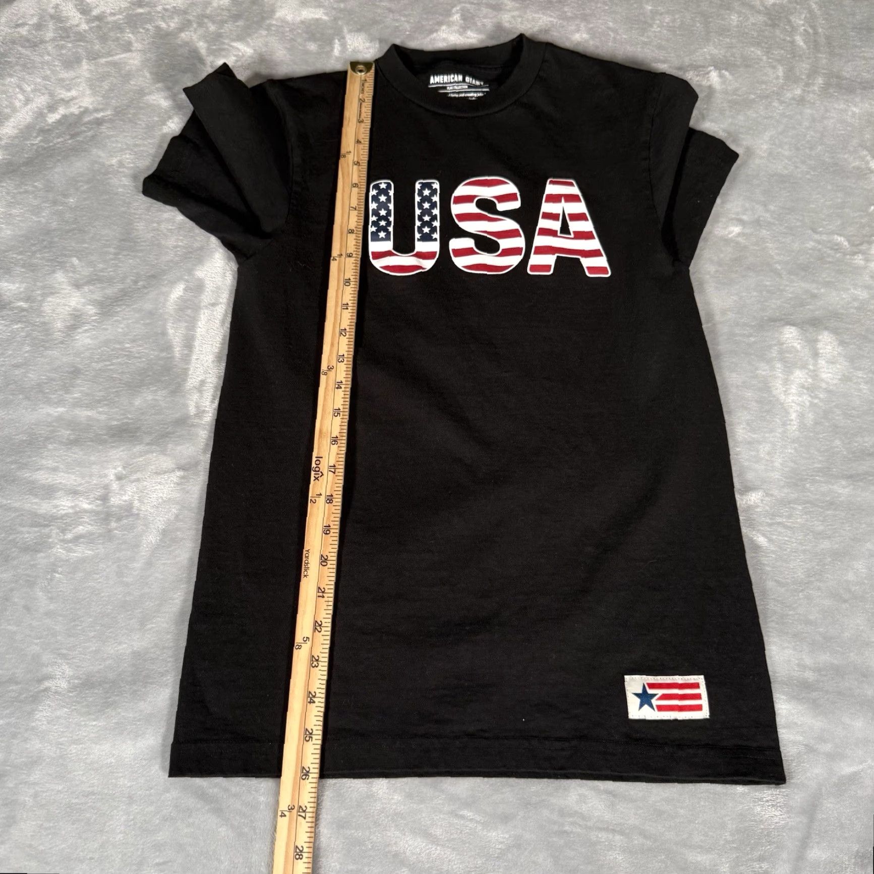 Vintage American Giant T Shirt Mens Small Black USA Graphic Print Crew Neck Short Sleeve Vintage? No, Pre-Owned Size US S / EU 44-46 / 1 - 7 Thumbnail