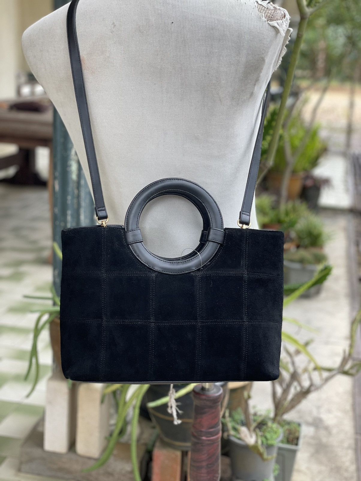 Japanese Brand × Leather Unbranded Patchwork Suede Leather Two Way Bag Size ONE SIZE - 2 Thumbnail