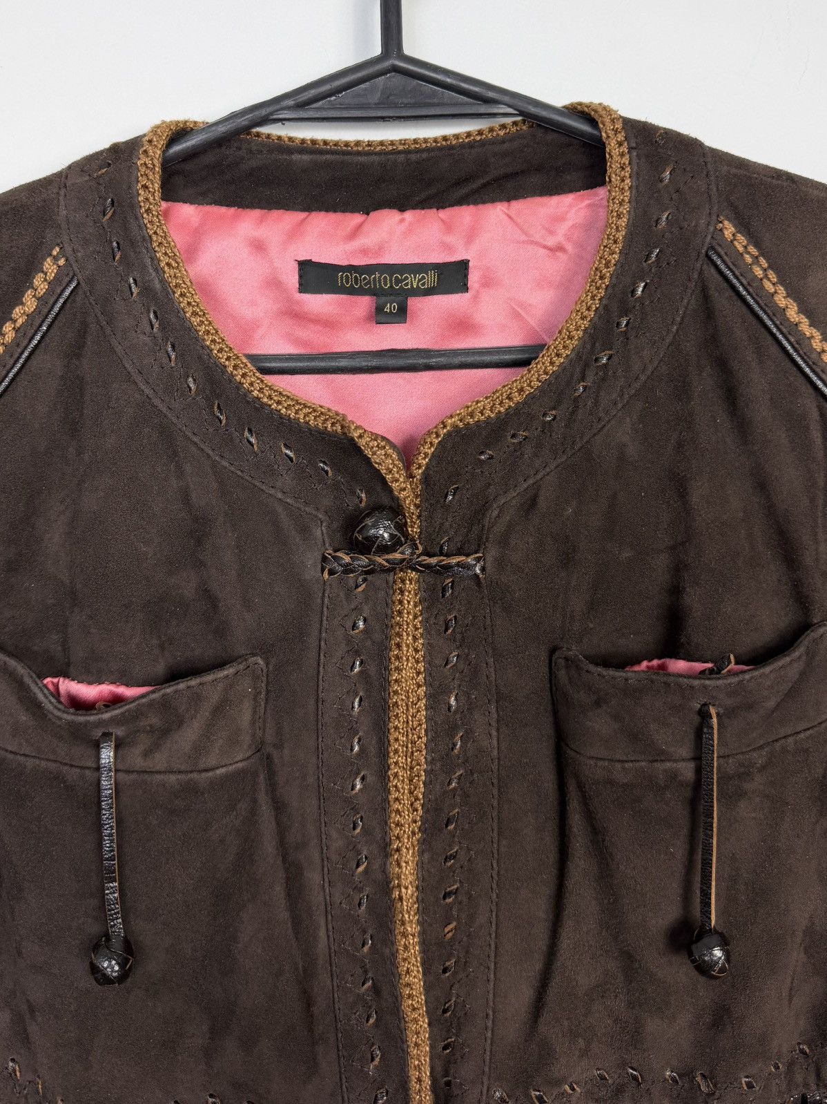 Roberto Cavalli Rare Roberto Cavalli Brown Leather Suede Jacket High End Size L / US 10 / IT 46 - 11 Thumbnail