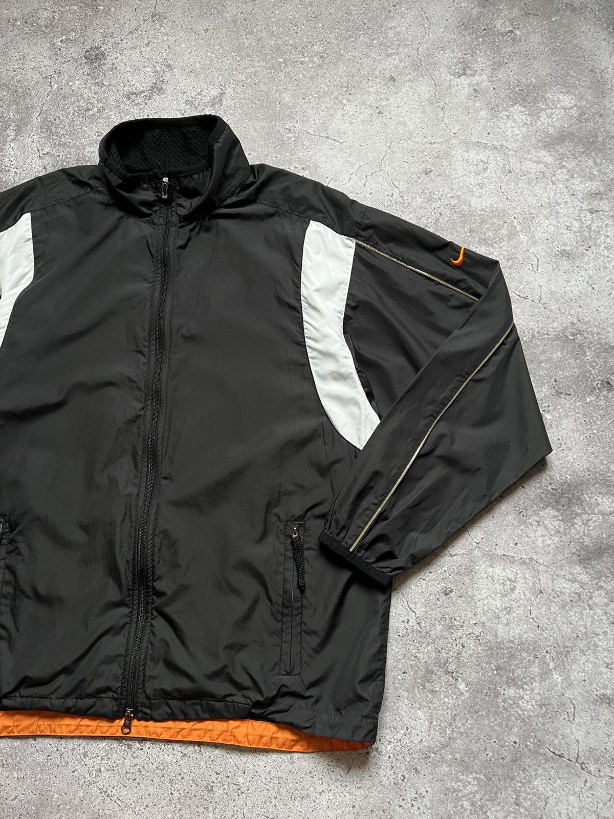 Nike × Vintage Vintage Nike 90s Nylon Track Jacket Black Size US XL / EU 56 / 4 - 3 Thumbnail