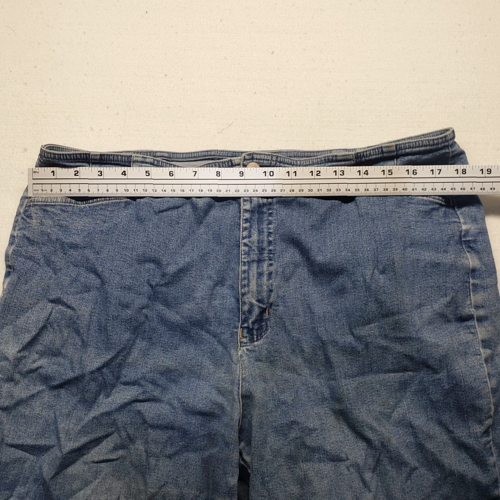 Vintage Taylor Brooke Jeans Women Adult 18 Blue Denim Stretch Straight Waist Regular PANTS 18 Womens Size 40" / US 18 - 4 Thumbnail