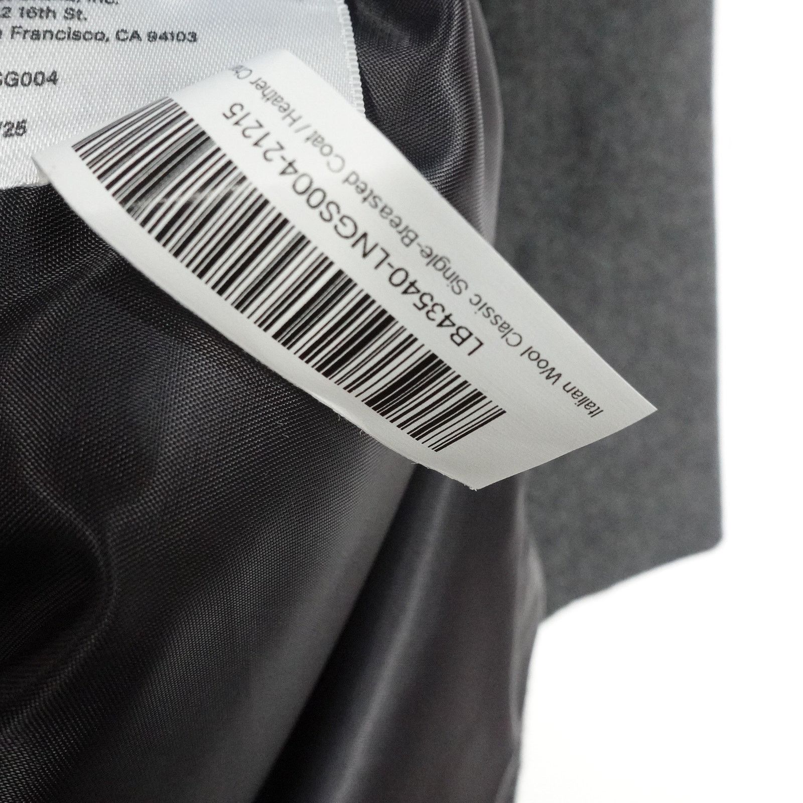Quince Quince Medium Italian Wool Single Breasted Coat Charcoal Size M / US 6-8 / IT 42-44 - 9 Thumbnail
