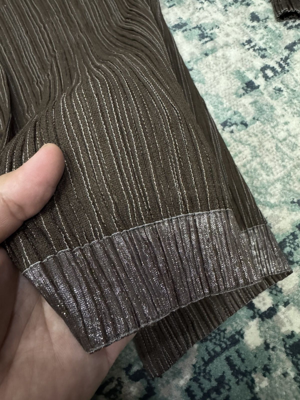 Issey Miyake VINTAGE 1980s ISSEY MIYAKE PLEATED SHIRT UNIQUE PATTERN Size US M / EU 48-50 / 2 - 6 Thumbnail