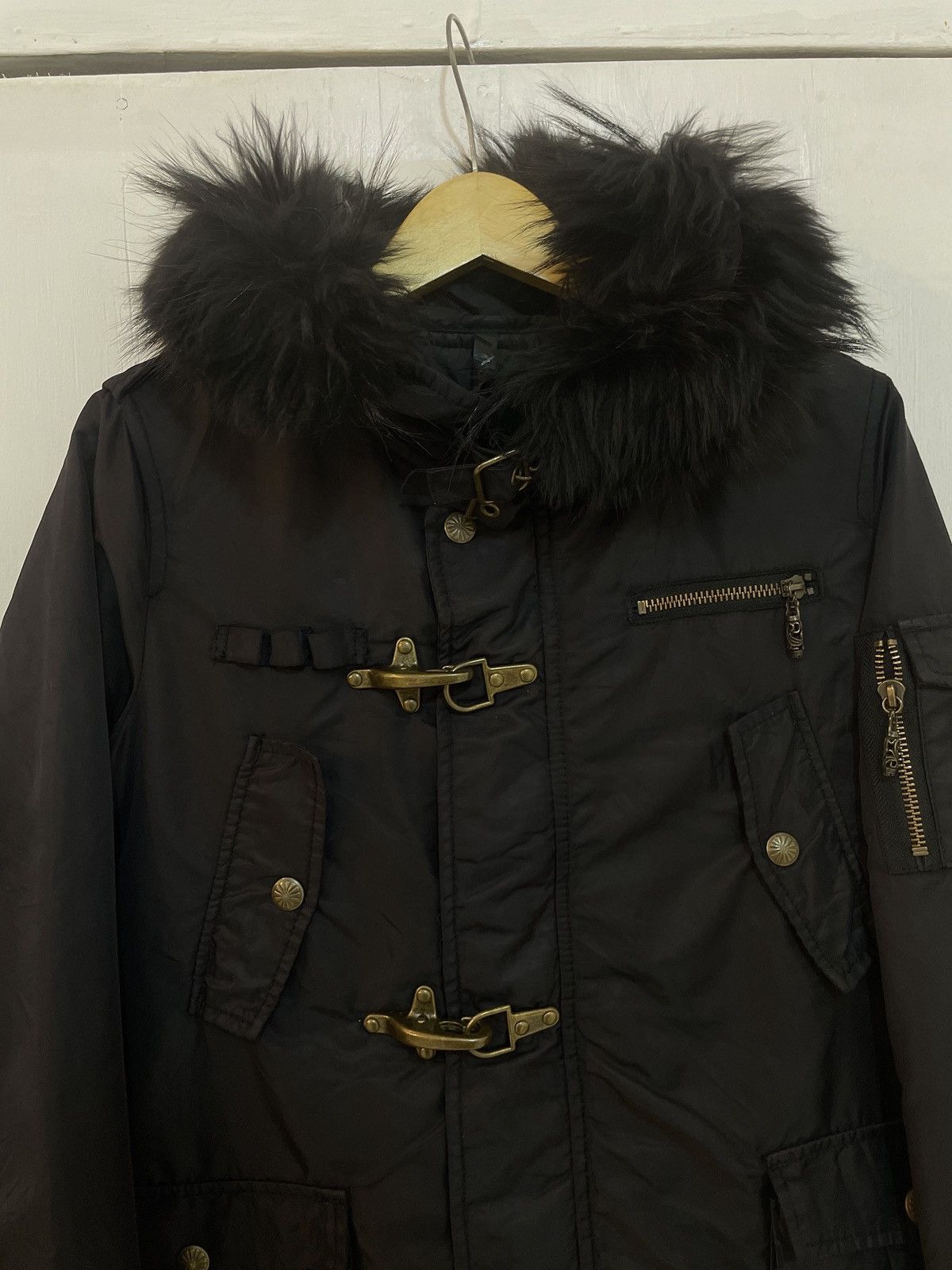 SLY Sly clasp fur jacket gothic funk Size US L / EU 52-54 / 3 - 7 Thumbnail