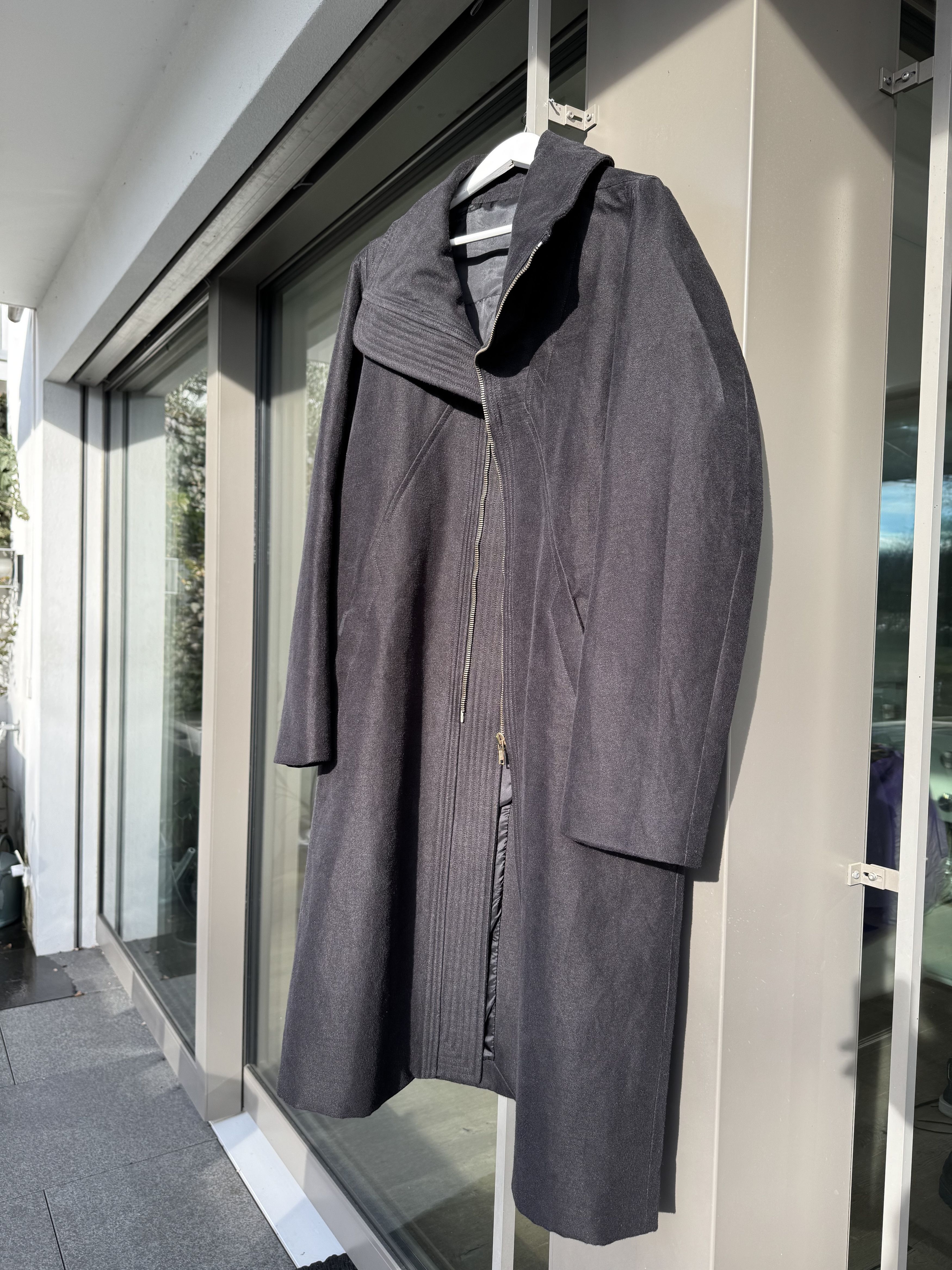 Rick Owens Rick Owens Long Black Ramie Winter Coat Size US L / EU 52-54 / 3 - 4 Thumbnail