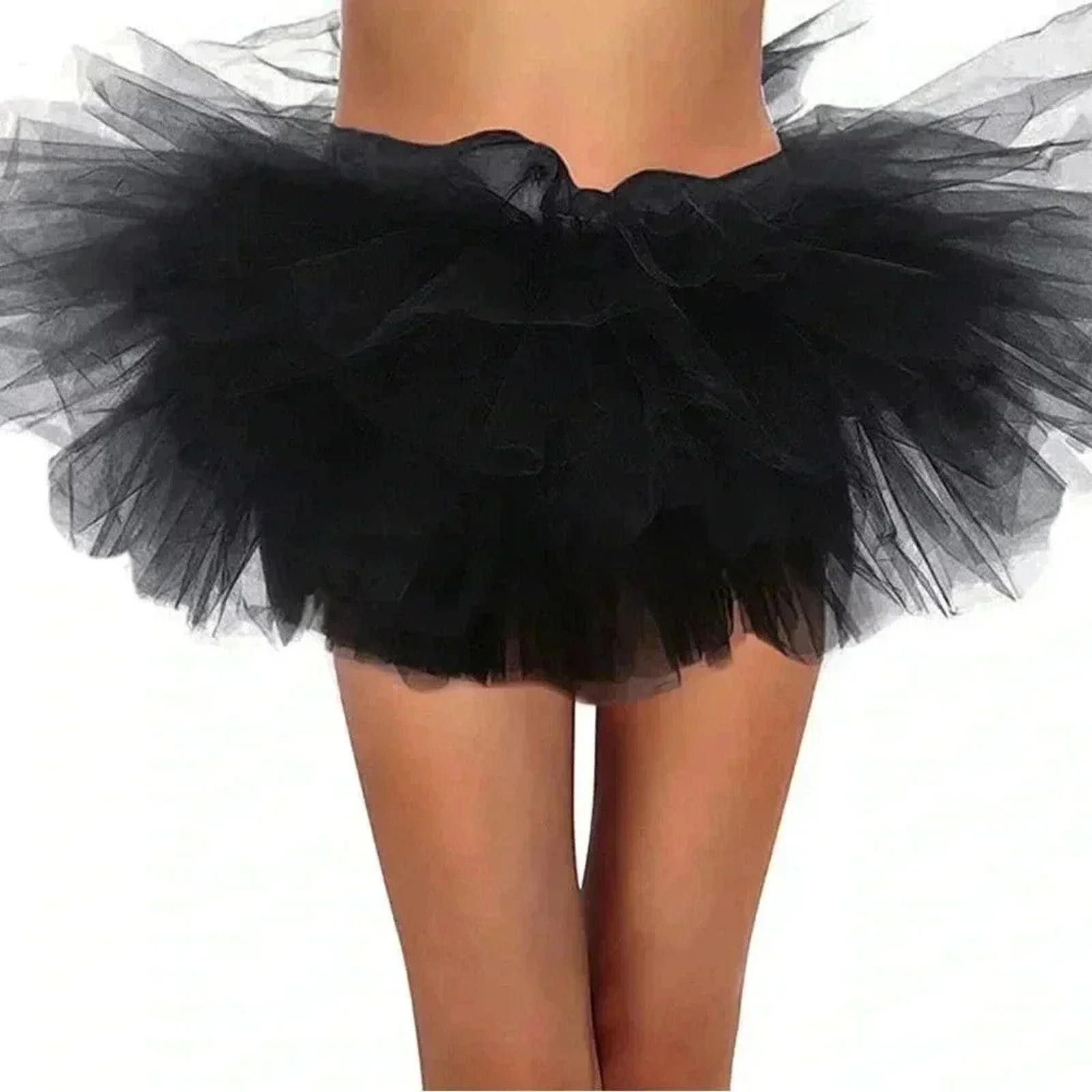 Designer Blk tutu petticoat short Halloween Size 28" / US 6 / IT 42 - 2 Thumbnail