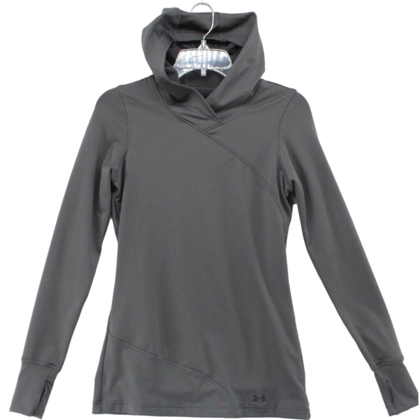Under Armour Under Armour Hoodie Womans Small Gray Fitted Cold Gear Pullover Woven Gym Training Size S / US 4 / IT 40 - 1 Thumbnail