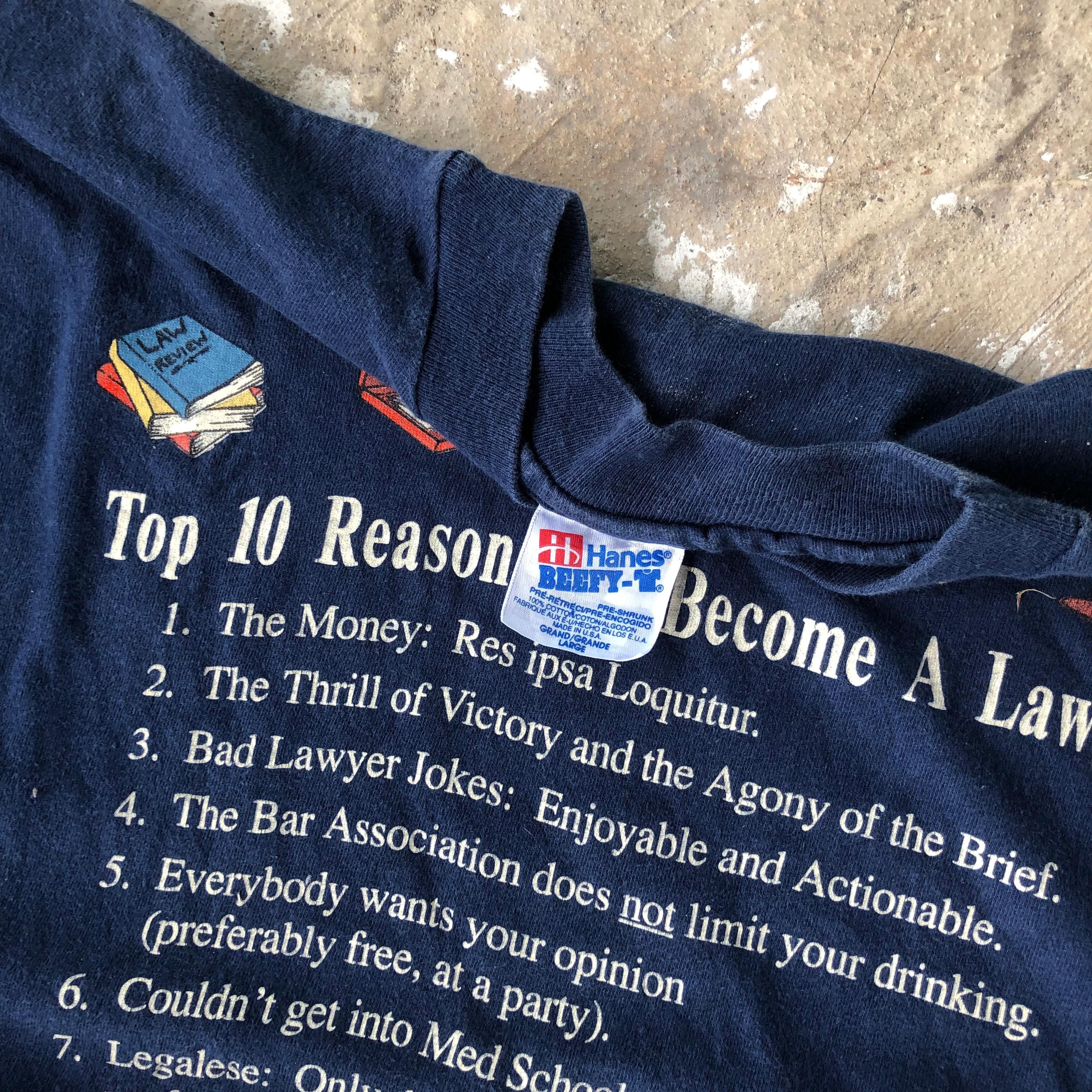 Hanes × Vintage 90s Lawyers Tee Size US L / EU 52-54 / 3 - 2 Thumbnail