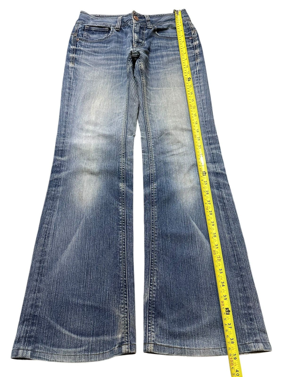 If Six Was Nine Vintage Japanese Brand Blue Wash Faded Style Wide Leg Jeans Size US 28 / EU 44 - 12 Thumbnail